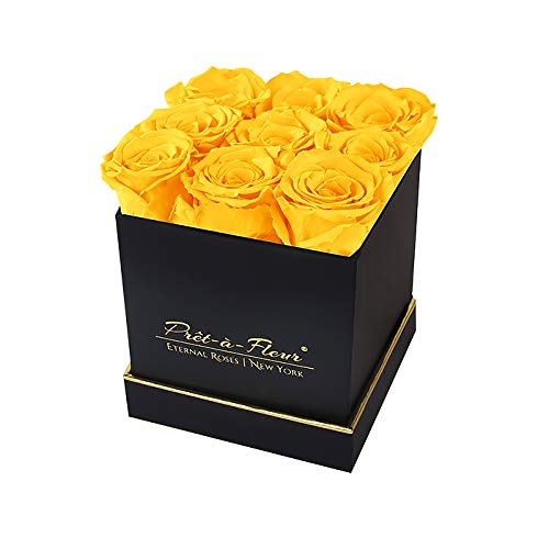 Luxury Long Lasting Preserved Roses in Elegant Black Gift Box - 5.5