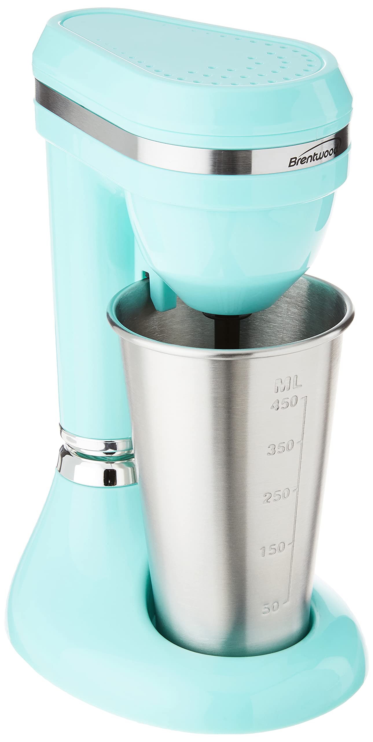 Brentwood SM-1200B Classic 15 oz Blue Milkshake Maker - Perfect for Smoothies, Shakes & Frozen Desserts at Home, Parties & Cafes