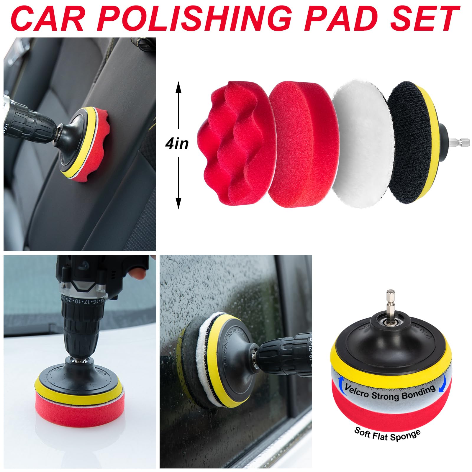 44Pcs Car Wash Cleaning Kit with Detailing Brushes, Car Vacuum Drill Brush Set, Collapsible Bucket, Windshield Cleaner, Tire Brush & Microfiber Towels - Complete Interior & Exterior Car Detailing Kit for DIY Auto Care, Vehicle Maintenance & Professional Detailing