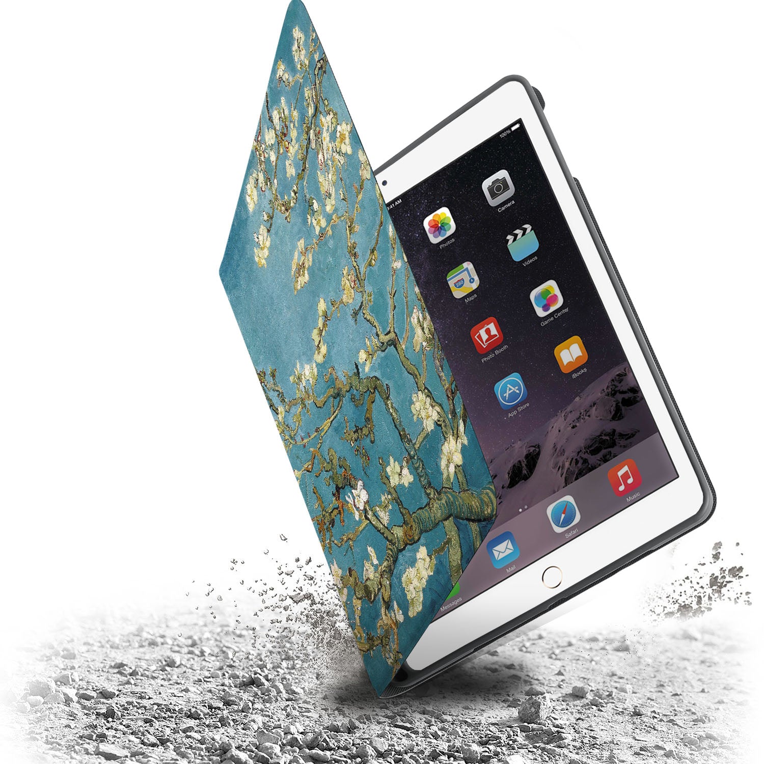 Premium iPad Folio Case with Elegant Oil Painting Design - Protective Cover for iPad Air/Pro, Perfect for Work, Travel & Artistic Inspiration
