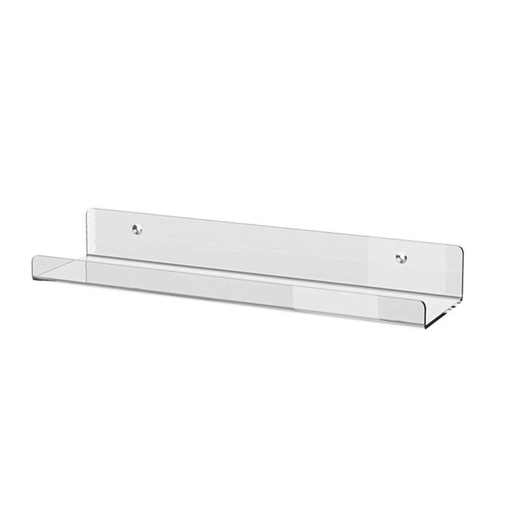 Clear Acrylic Book & Photo Display Rack - Wall Mount Shelf for Bathroom, Office, or Living Room Organizer - Perfect for Showcasing Books, Photos, and Decor