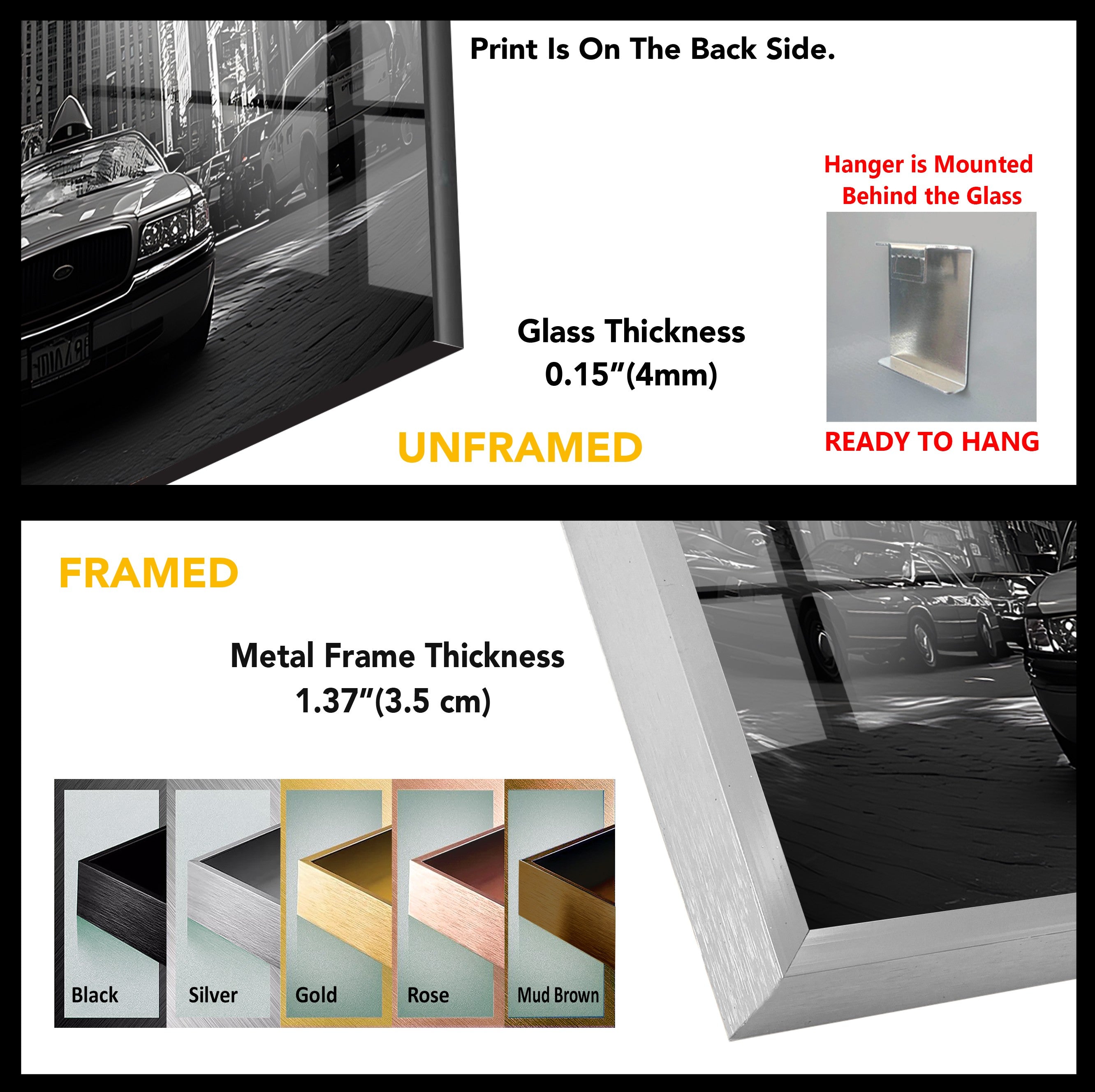 Black and White New York City Skyline Glass Wall Art - Modern Home & Office Decor for Urban Style Enthusiasts