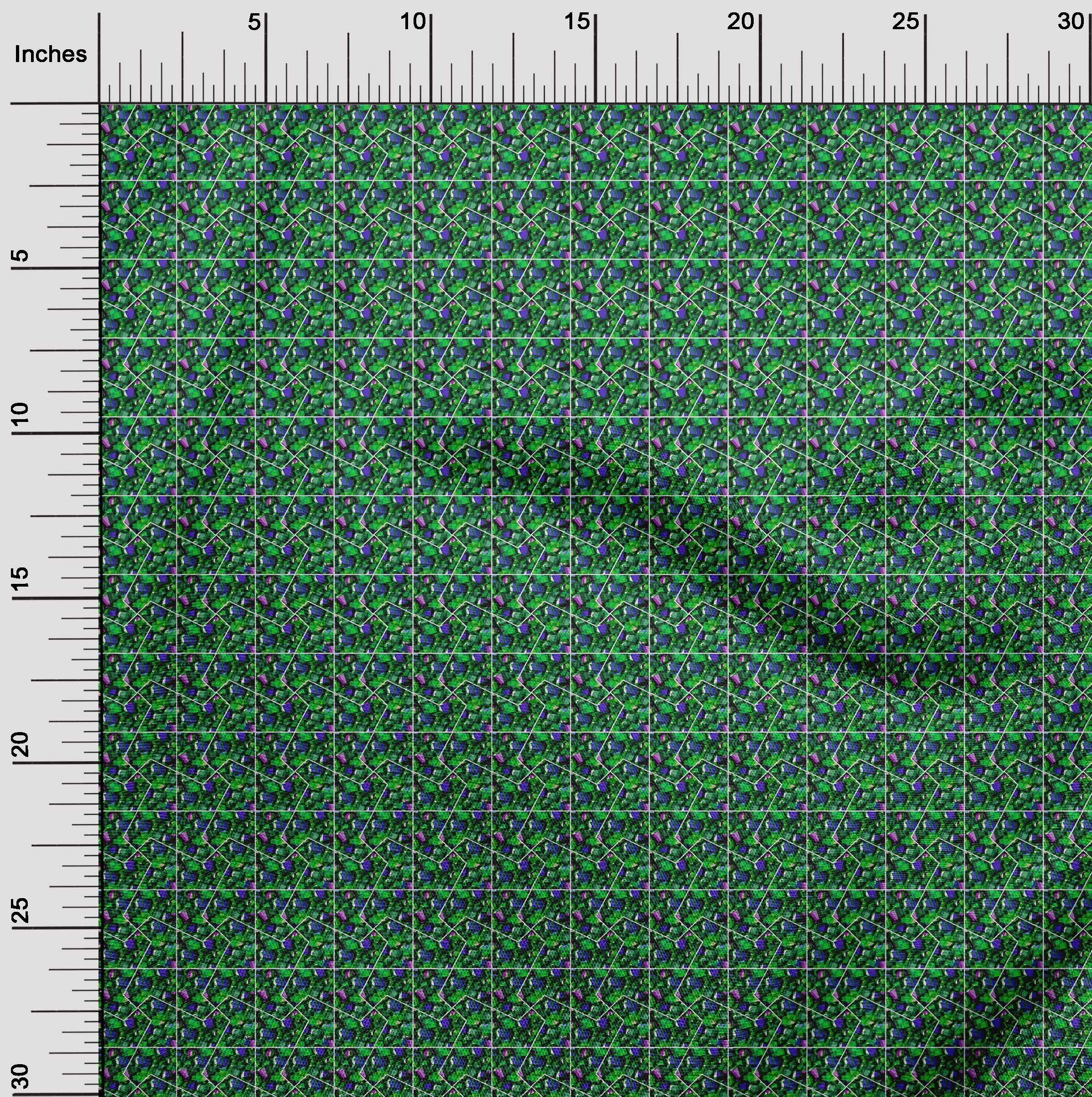 oneOone Viscose Chiffon Fabric - Forest Green Abstract Print, 42 Inch Wide - Premium Sewing Material for DIY Clothing, Dresses & Scarves - Soft & Flowy Fabric by The Yard for Fashion Design & Home Decor Projects