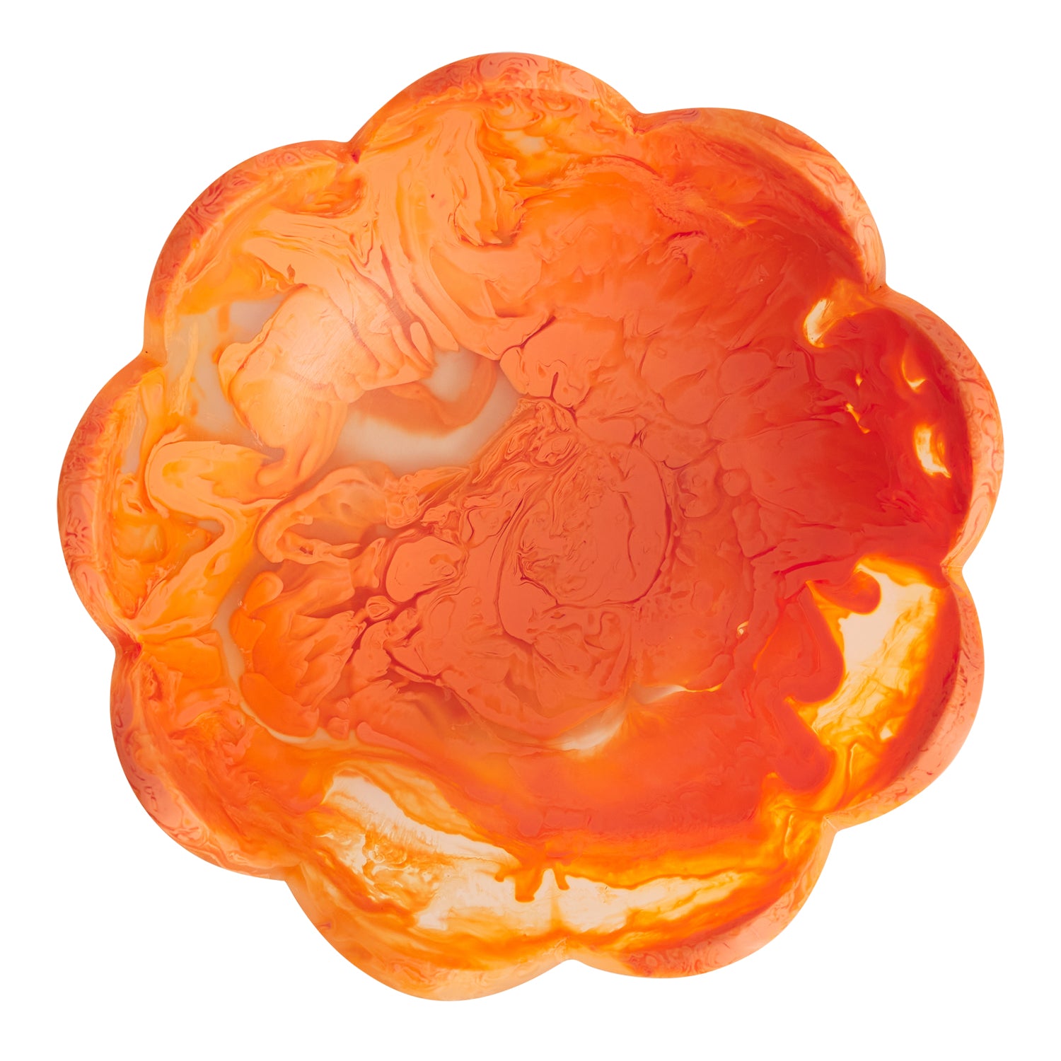 Petal Bowl Persimmon - Elegant Ceramic Fruit Serving Bowl for Home Decor, Kitchen & Dining | Perfect for Fruits, Snacks, and Table Centerpieces