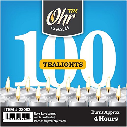 OHR CANDLES 100-Pack Bulk Unscented White Tealight Candles - 4 Hour Burn Time - Perfect for Weddings, Parties, Home Decor & Relaxation