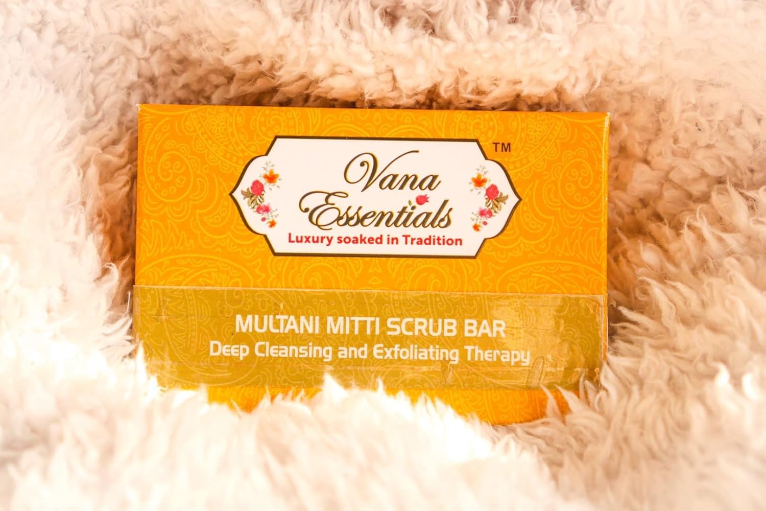 Multani Mitti Exfoliating Soap Bar - 100% Natural Clay Face & Body Cleanser (110g) for Acne, Blackheads & Glowing Skin - Perfect for Daily Skincare Routine