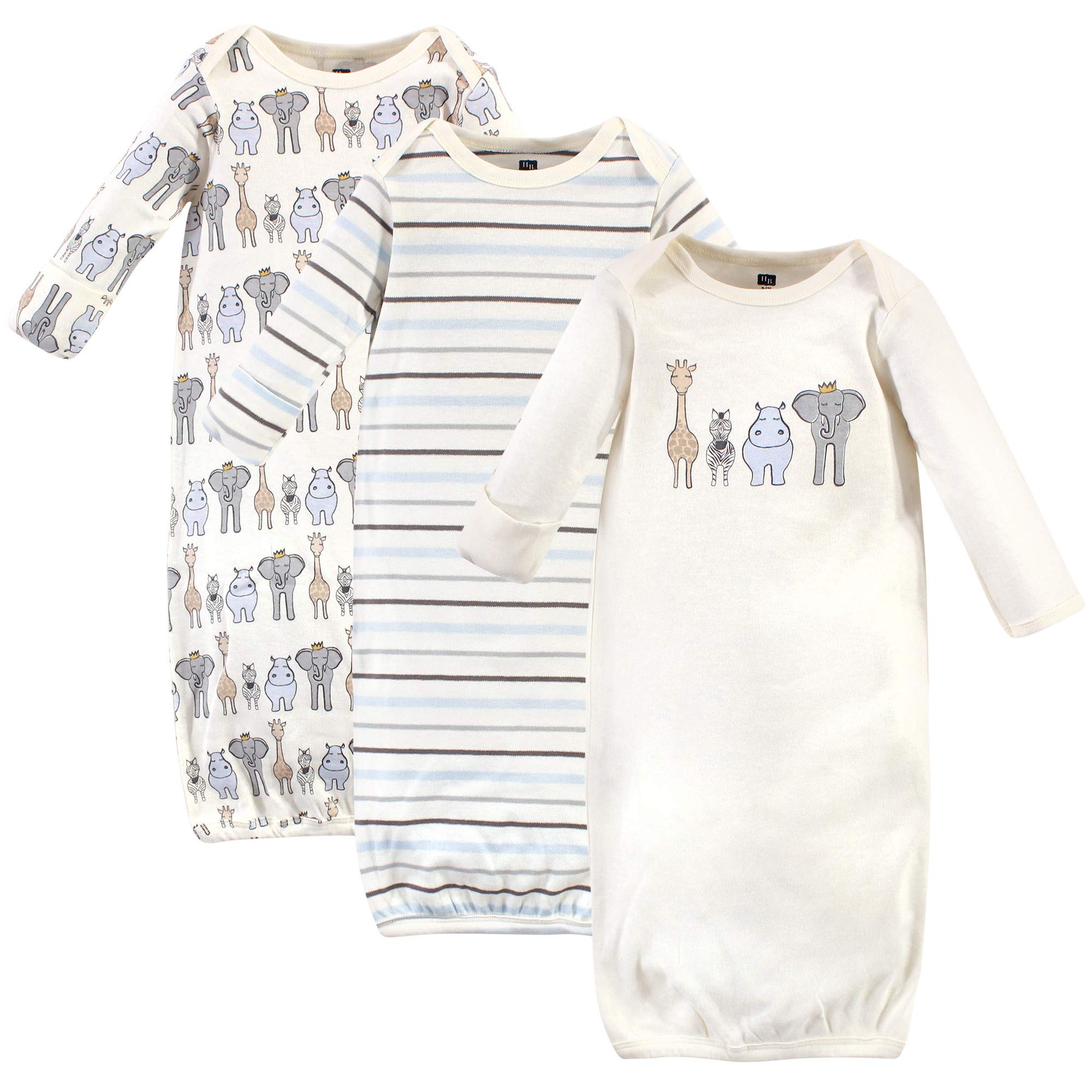 Hudson Baby Girls' Soft Cotton Gowns - Comfortable & Breathable Sleepwear for Newborns & Infants - Perfect for Nursery, Bedtime & Photoshoots