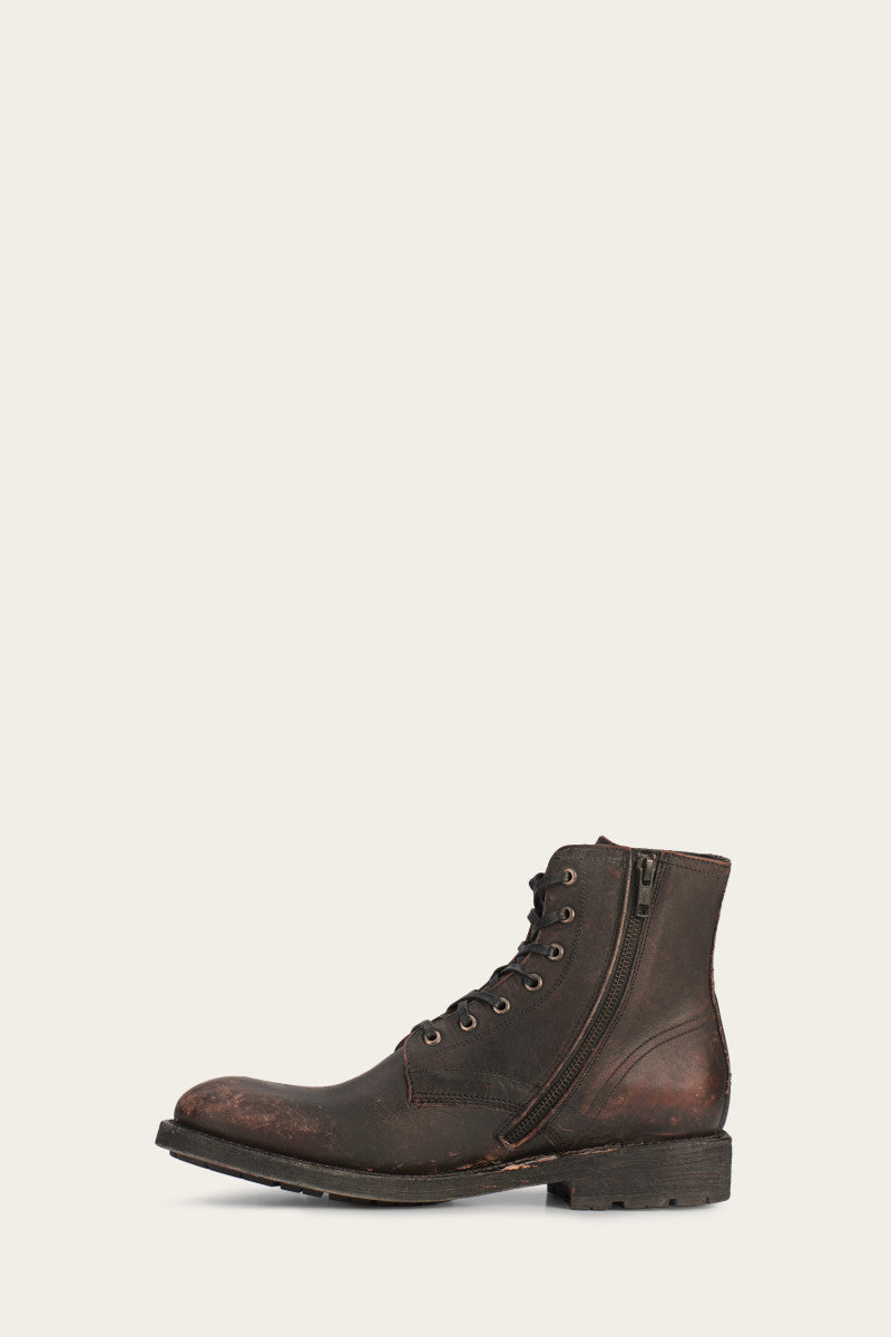 Vintage Black Bowery Lace-Up Boots for Women - Classic Ankle Boots for Casual Outfits & Fall Fashion