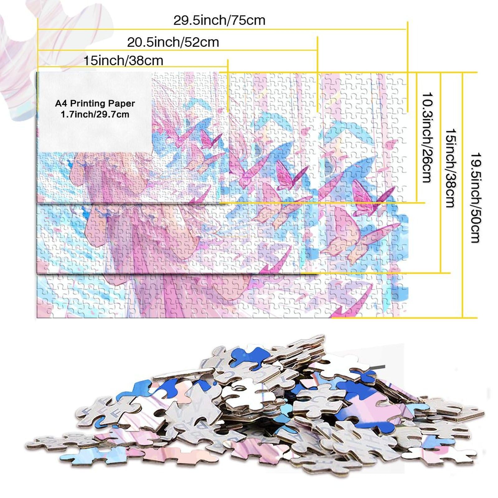 Anime Girl 1000-Piece Jigsaw Puzzle for Adults - High-Quality Manga Photo Puzzle (75x50cm) - Perfect for Home Decor, Gift Giving & Relaxation