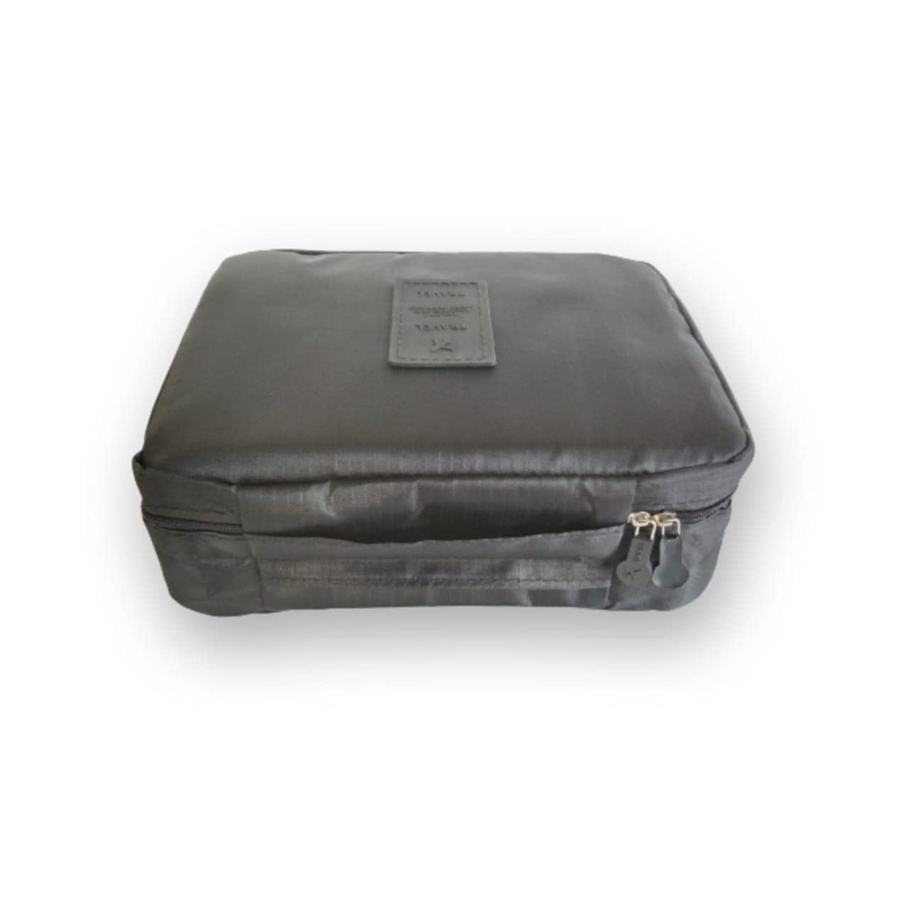 SYGA Travel Cosmetic Bag - Waterproof Makeup Organizer Pouch for Women, Portable Toiletry Bag with Multiple Pockets (Black) - Perfect for Airplane Travel, Gym, Beach & Daily Use