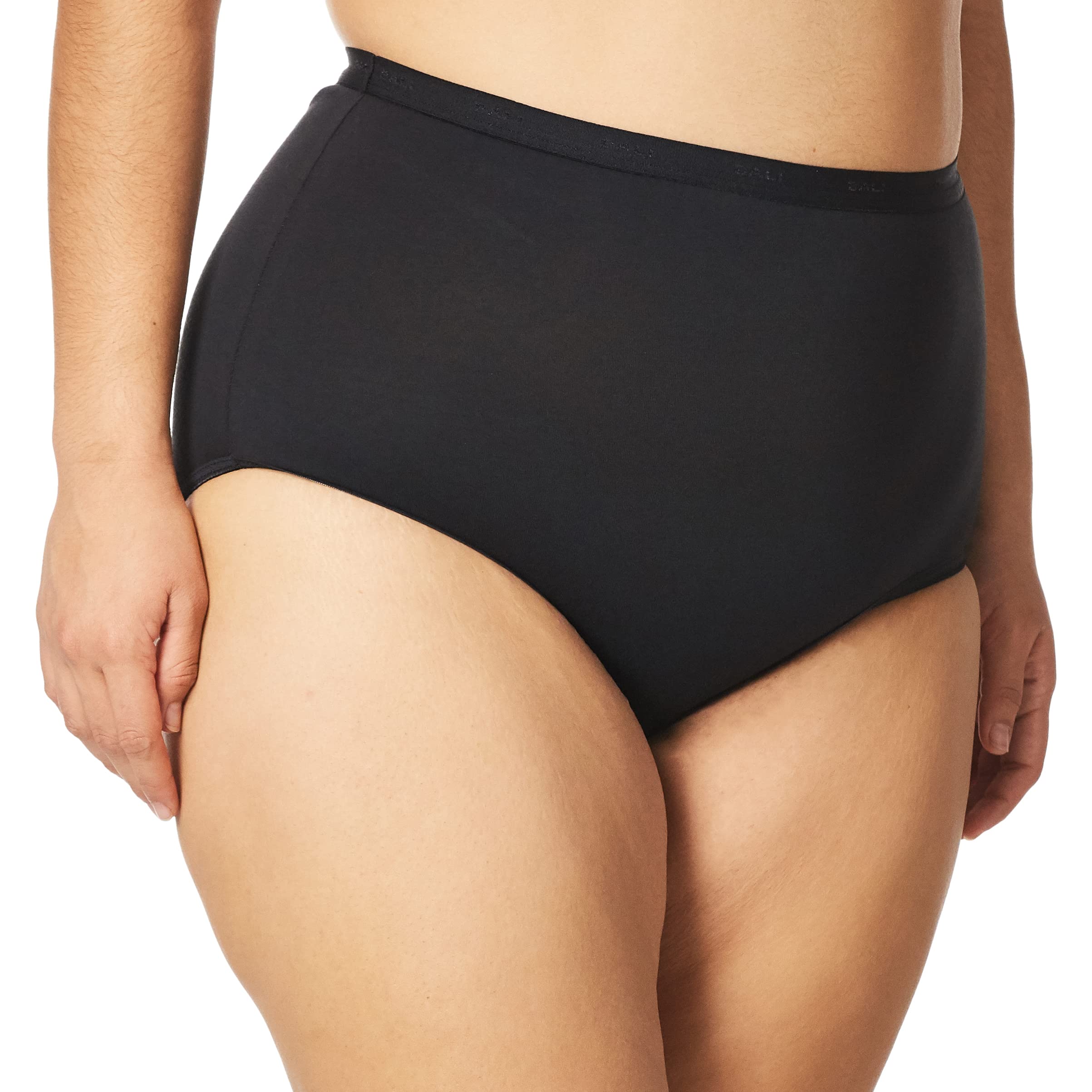 Bali Cut-Fit Stretch Brief - Women's Cotton Underwear Full Coverage Panties - Comfortable & Breathable for Everyday Wear, Yoga & Lounge
