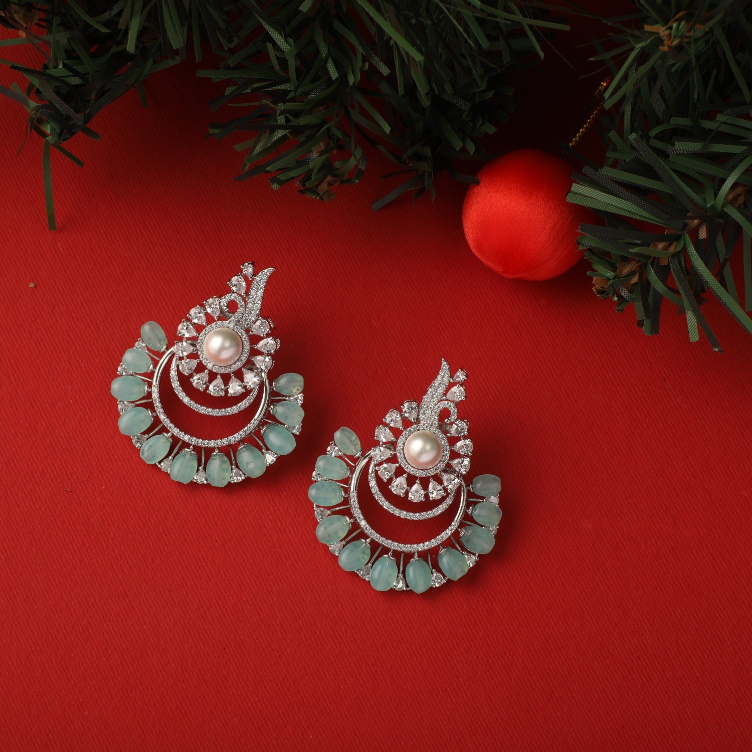 Floral Bloom Pearl Earrings - Elegant Freshwater Pearl Jewelry for Women | Perfect for Weddings, Parties & Special Occasions
