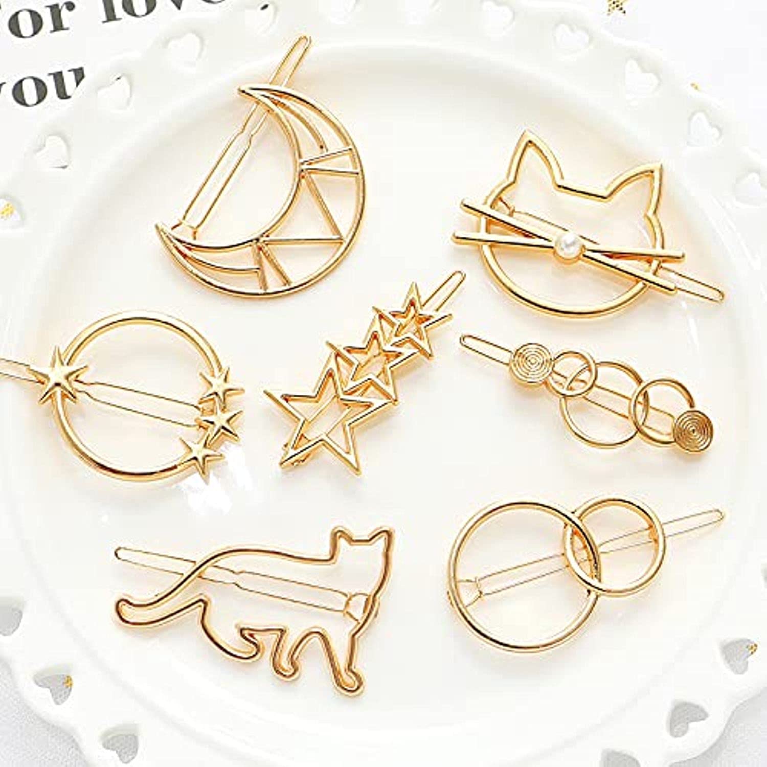 Snowpearl Metal Geometric Hair Clips for Women & Girls - Elegant Barrettes & Hair Pins for Party, Wedding & Everyday Styling