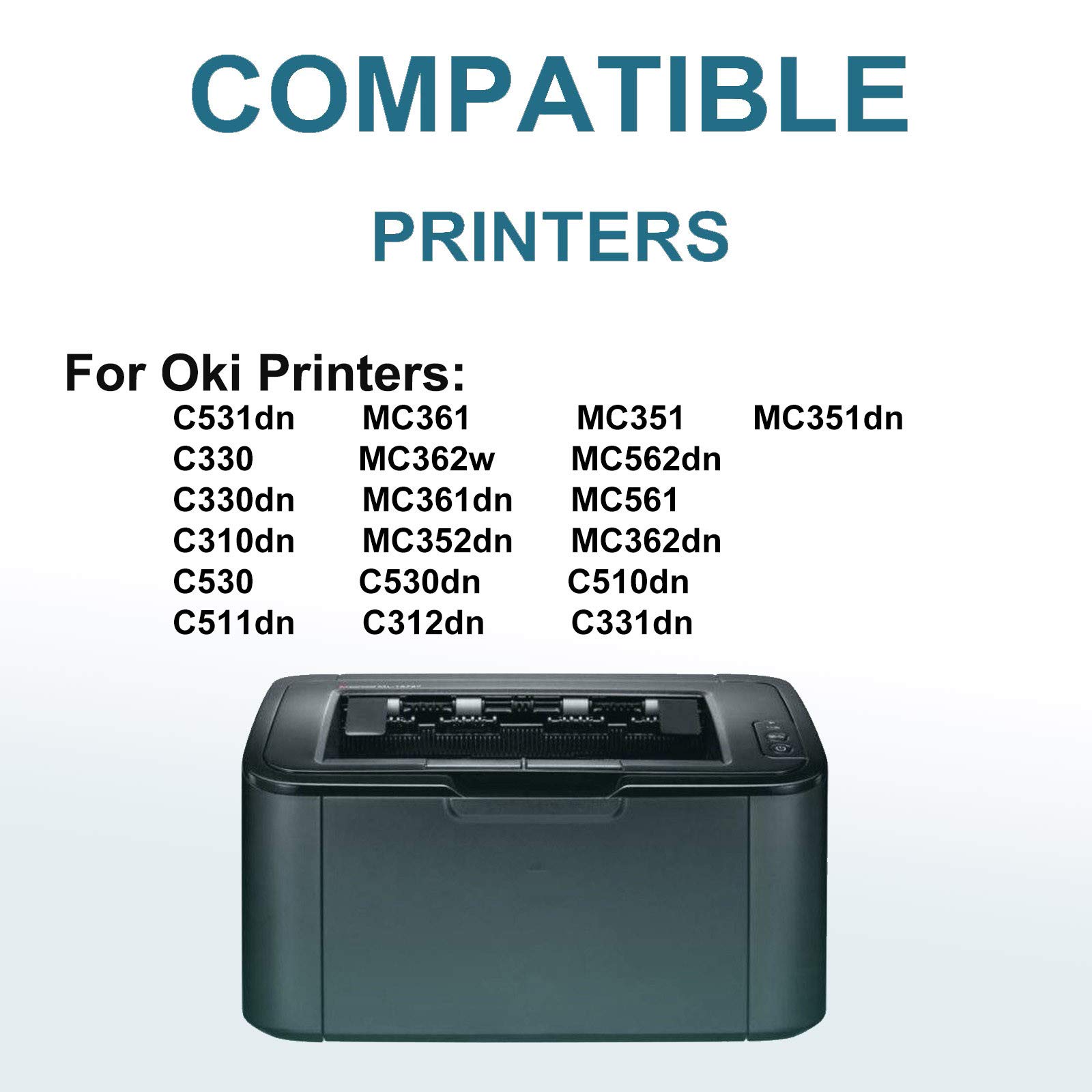 2-Pack Black High Capacity Replacement Toner Cartridge for Lexmark MC351 MC351dn C310dn C530 C530dn C510dn Printers - Compatible with 44469801 Type C17 - Ideal for Office & Home Printing Needs