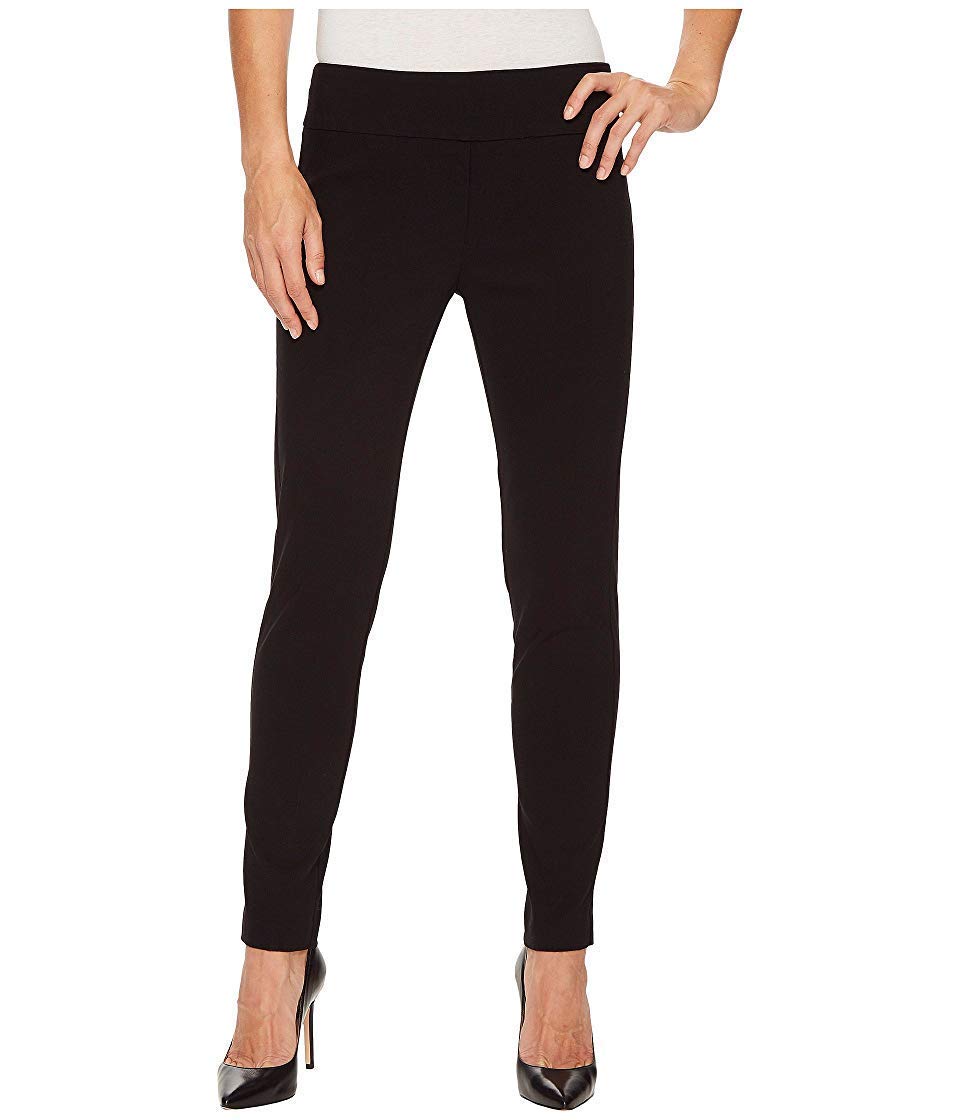 Elliott Lauren Women's Stretchy Pull-On Ankle Pants with Back Slit - Comfortable High Waist Work Pants for Office, Business Casual & Travel