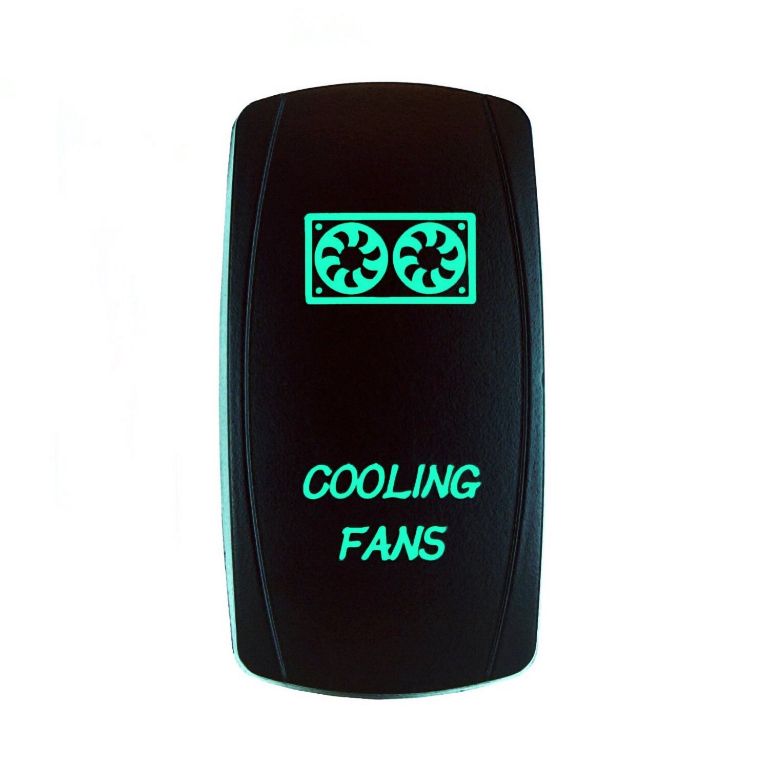 12V Green Laser Rocker Switch for Cooling Fans - Universal On/Off Toggle for Car, Boat, RV & Electronics - Durable Waterproof Power Switch