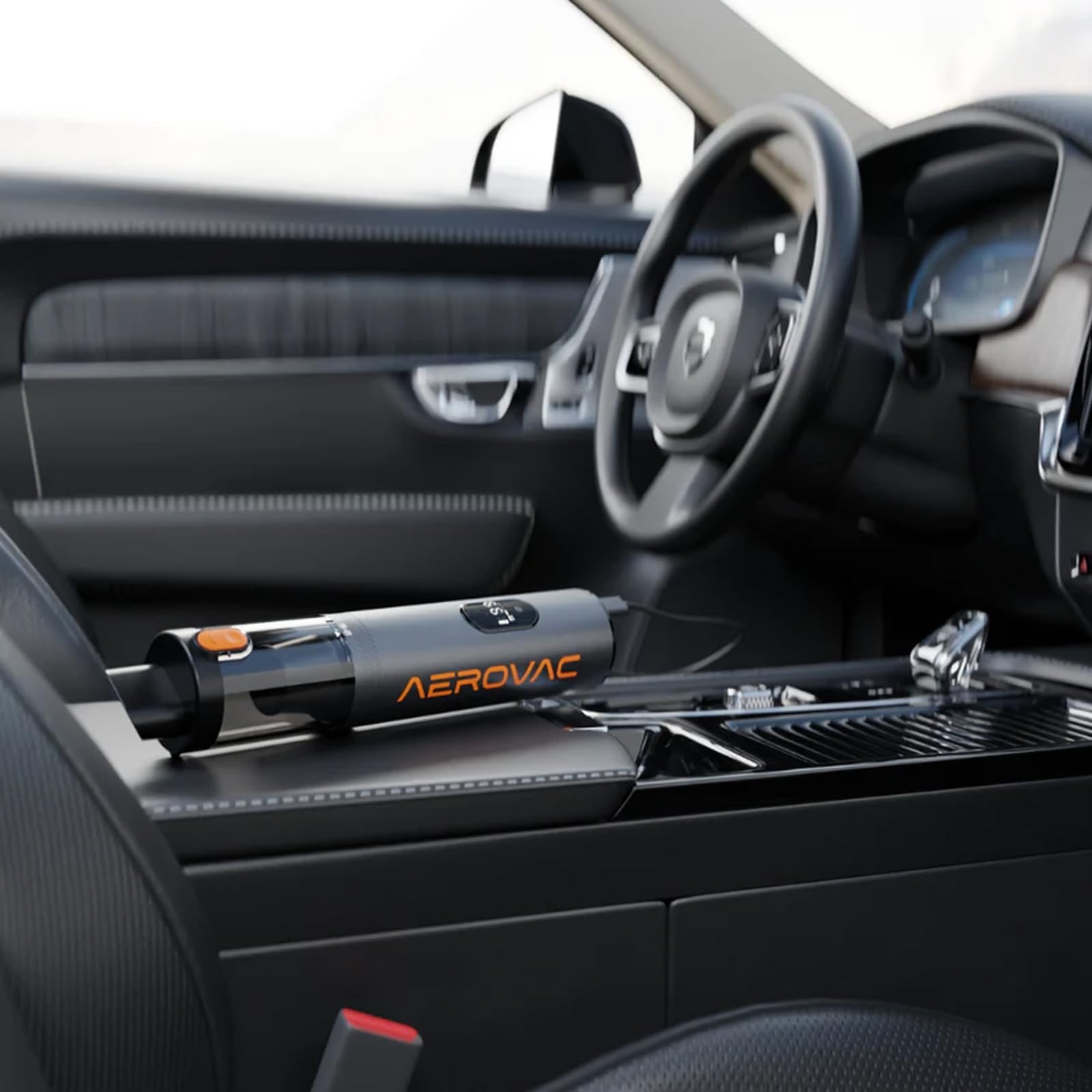 Aerovac V-15 Pro 2-in-1 Handheld Car Vacuum Cleaner - Powerful Blow & Suction Function, Portable Multi-Purpose Vacuum for Home, Office & Auto Detailing (Black) | Perfect for Cleaning Car Seats, Pet Hair & Small Spaces