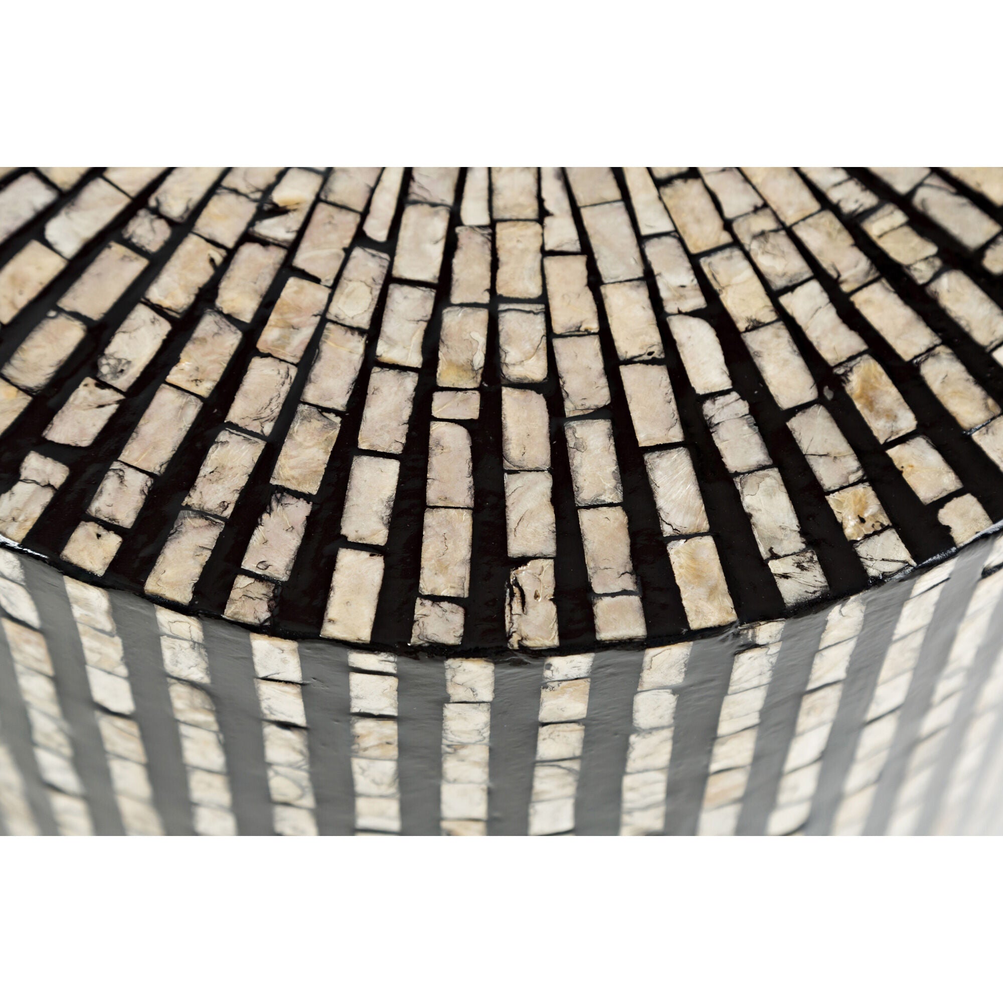 Handmade Capiz Shell Accent Table - Coastal & Boho Decor for Living Room, Bedroom, or Entryway