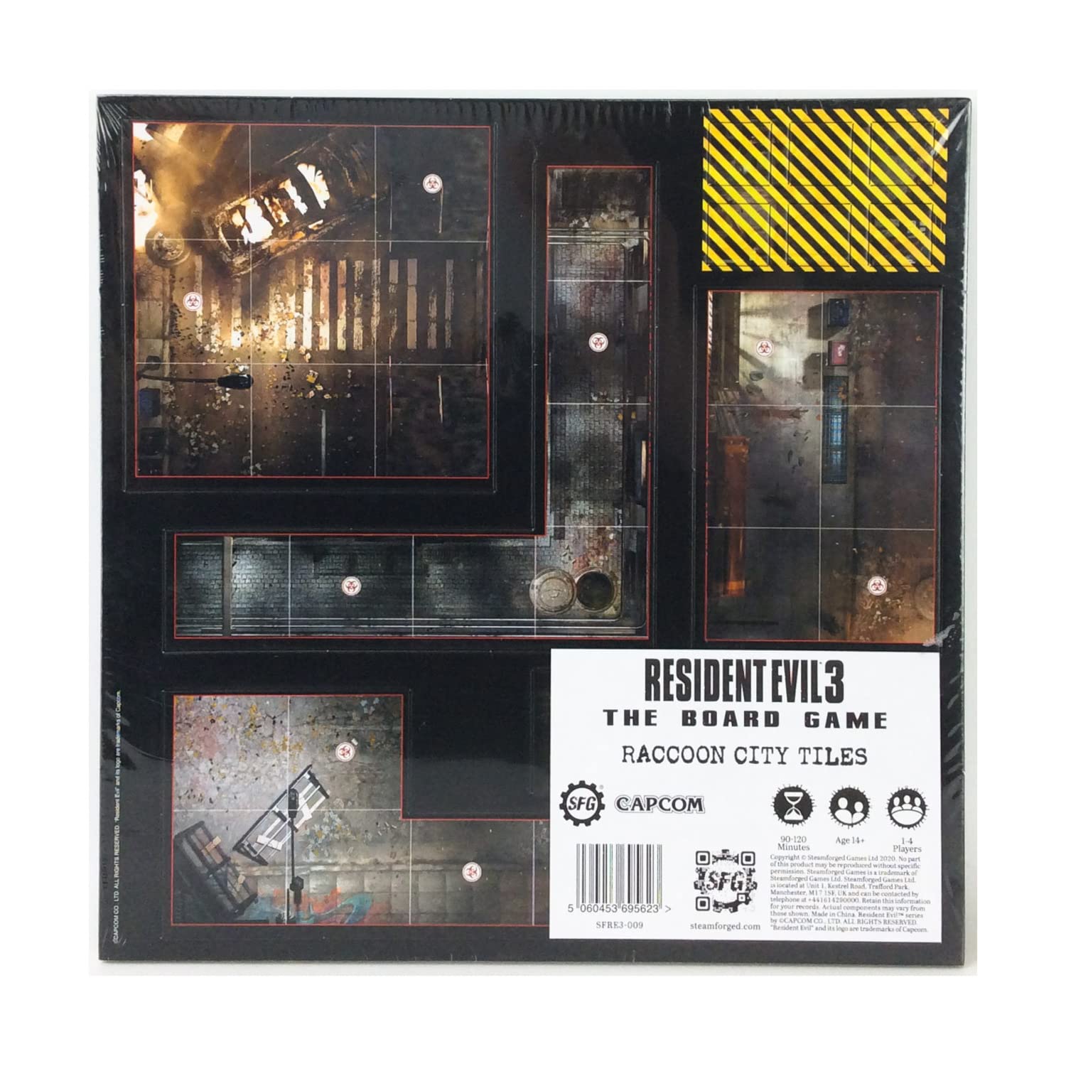 Resident Evil 2 & 3 Raccoon City Board Game Tiles by Steamforged Games - Strategy Game Expansion for Horror Fans (Perfect for Game Nights & Collector's Displays)
