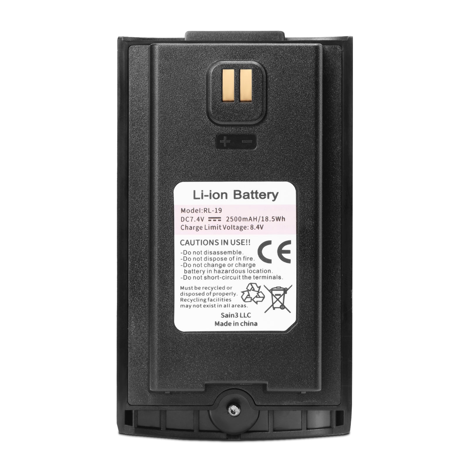 Original Radioddity RL 19 2500mAh Replacement Battery for Radioddity GC 5/GM 30 Plus Radios - 7.4V Li-ion Battery with Type-C Fast Charging - Perfect for Emergency Communication & Outdoor Adventures