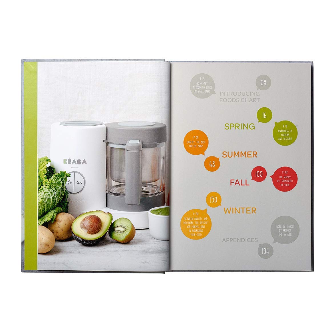 BEABA Babycook Neo Midnight Glass Baby Food Maker with Silicone Divided Plate, Spoon & Storage Tray | Pasta & Grain Insert | Ducasse Cookbook Included | Perfect for Homemade Baby Puree & Meal Prep