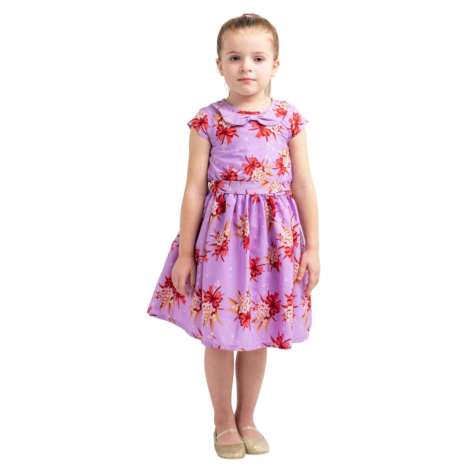 Miss Lavish London Girl Casual Dress - Peter Pan Collar Sleeveless Summer Party Dress for Kids Ages 3-12 | Perfect for Birthday Parties, School Events & Family Outings
