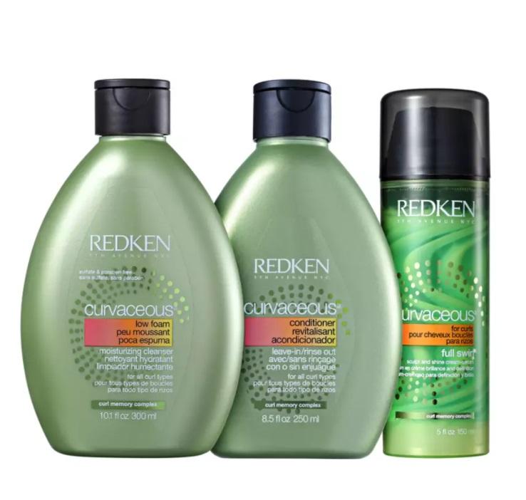 Redken Curvaceous Curly Wavy Hair Treatment Kit - 3-Piece Curl Memory Complex for Defined, Bouncy Curls | Perfect for Daily Styling & Salon-Quality Results at Home