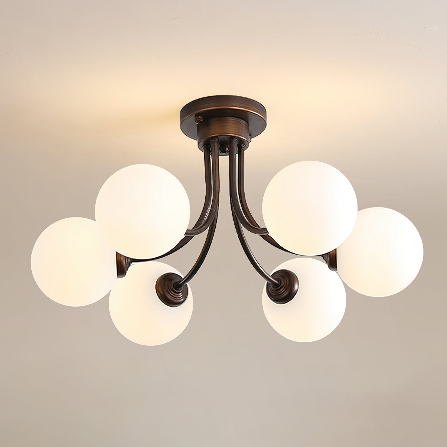 Modern Fairfax Bubble Ceiling Lamp - LED Flush Mount Lighting Fixture for Bedroom, Living Room & Dining Room - Stylish Home Decor with Soft Ambient Glow