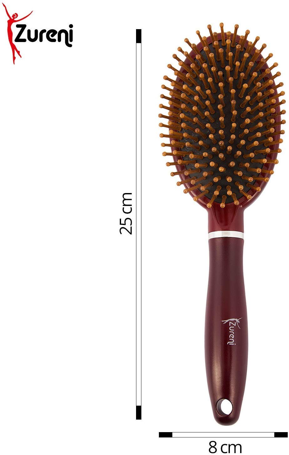 Zureni Professional Scalp Massage Comb with Air Cushion - Large Oval Hair Brush for Relaxing Spa Treatment, Hair Care & Stress Relief - Perfect for Home, Salon & Travel Use