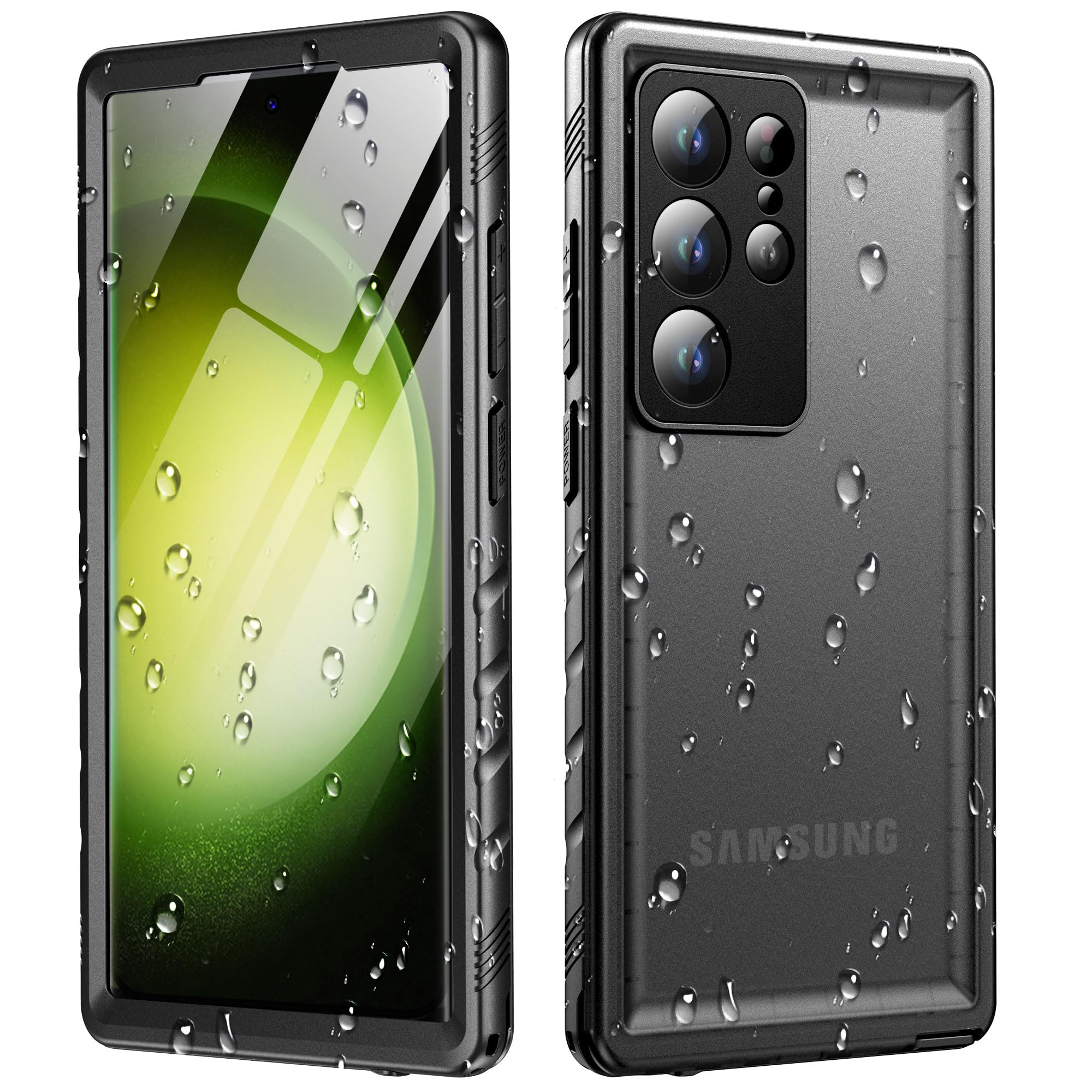 Samsung Galaxy S24 Ultra Waterproof Case - 360° Heavy Duty Shockproof Full Body Protection with Screen & Camera Protector | IP68 Dustproof Slim Design for Outdoor, Travel & Extreme Sports