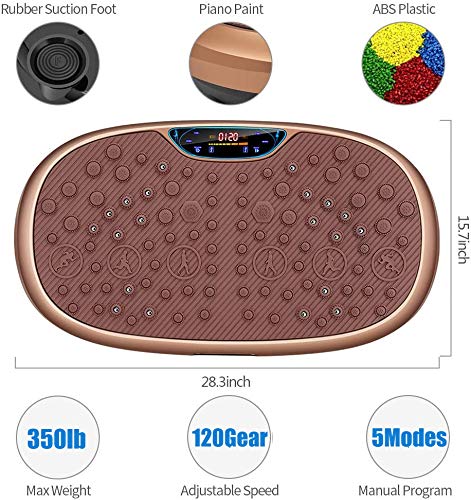 EILISON FitMax 3D XL Vibration Plate Exercise Machine - Whole Body Vibration Platform with Resistance Bands for Weight Loss, Toning & Lymphatic Drainage | Home Gym Equipment for Fitness, Recovery & Wellness Workouts
