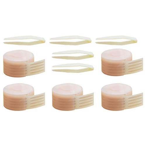 Lurrose Invisible Double Eyelid Tape - Double Sided Eyelid Stickers with Tweezers for Hooded & Monolid Eyes - 5 Sets - Perfect for Asian Makeup & Natural Eye Enhancement