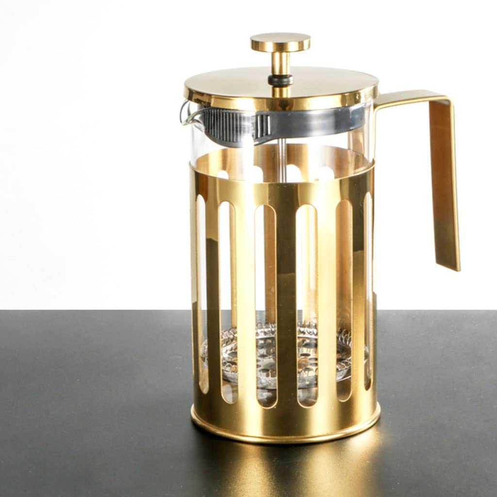 Premium Stainless Steel & Glass Turkish Coffee Pot - 1000ml Gold Coffee Maker for Home Brewing, Stovetop & Camping - Perfect for Espresso, Tea & Traditional Turkish Coffee