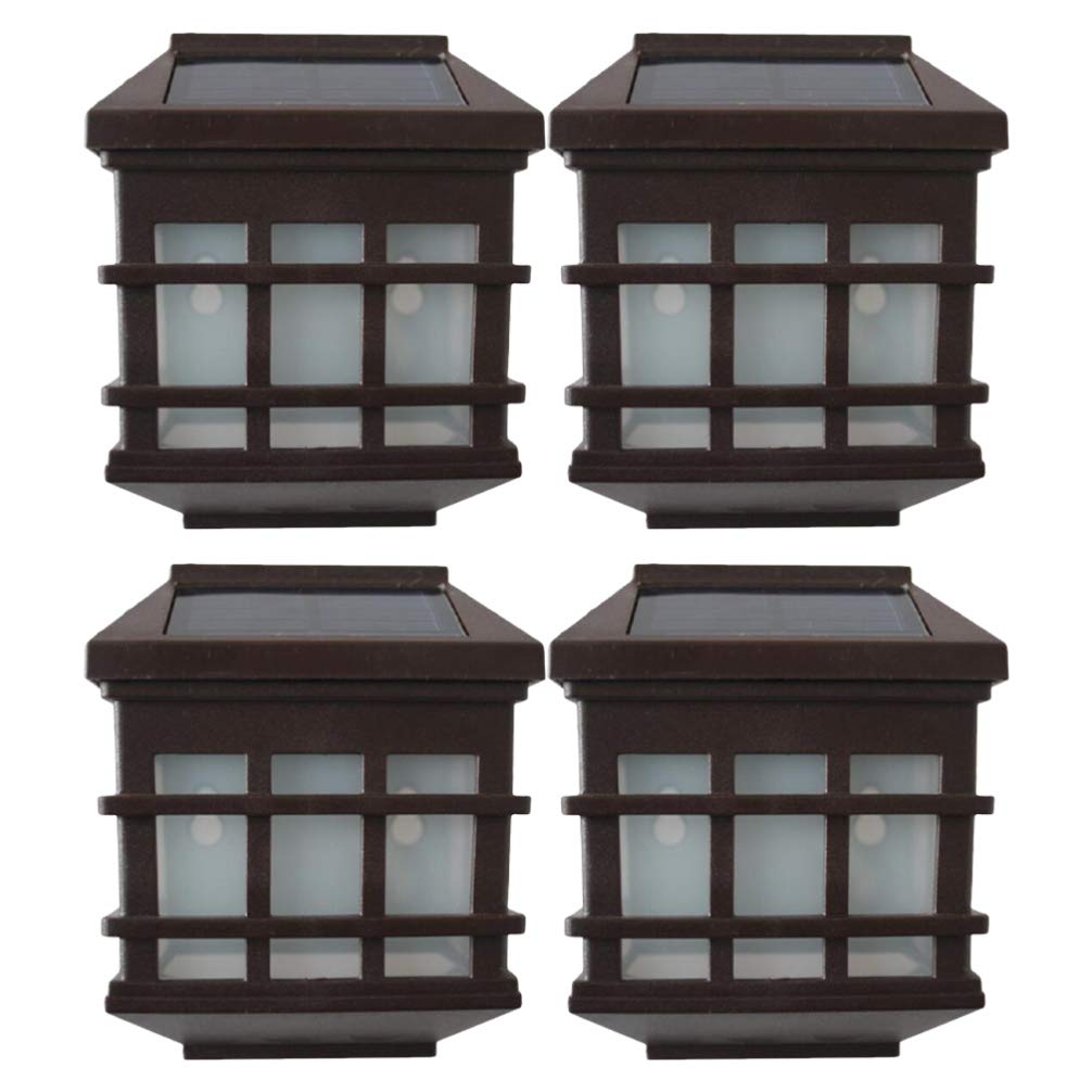 Solar Wall Lights 4-Pack - Outdoor Solar Powered Landscape & Fence Lighting for Garden, Stairs, Pathways