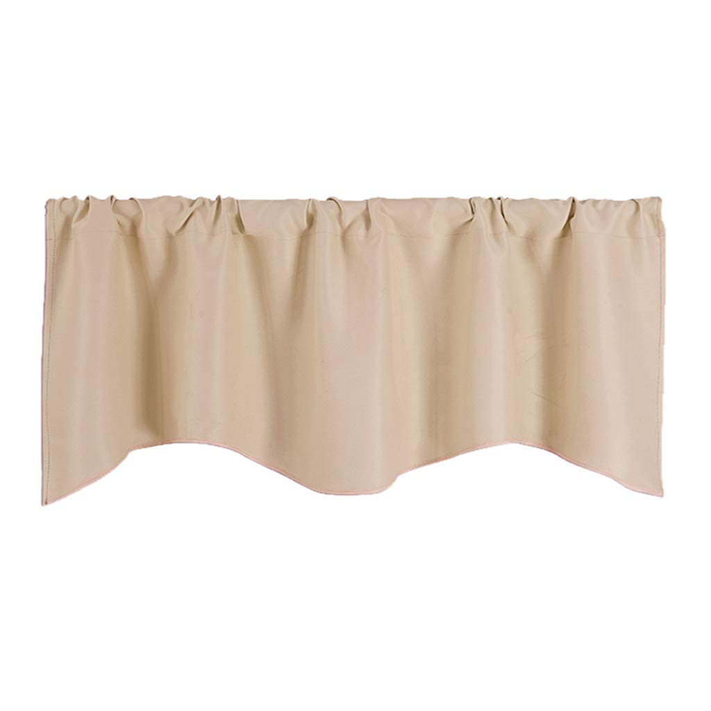 MERIGLARE Boys' Valance Curtains for Kitchen & Nursery - Camel Color Window Treatment for Kids Room Decor & Home Styling