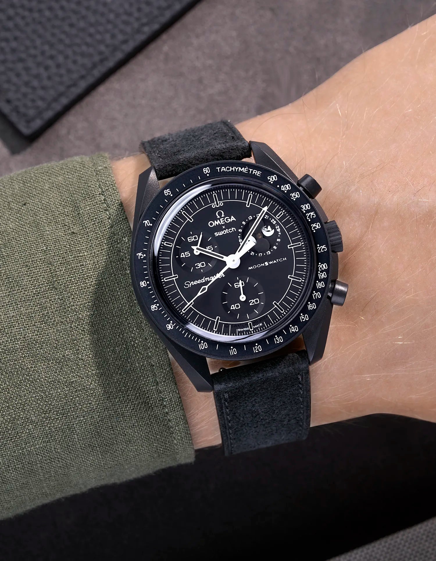 Omega X Swatch Mission to the Moonphase Leather Watch Straps - Premium Replacement Band for Moonphase New Moon Watches - Perfect for Casual, Dressy & Everyday Wear