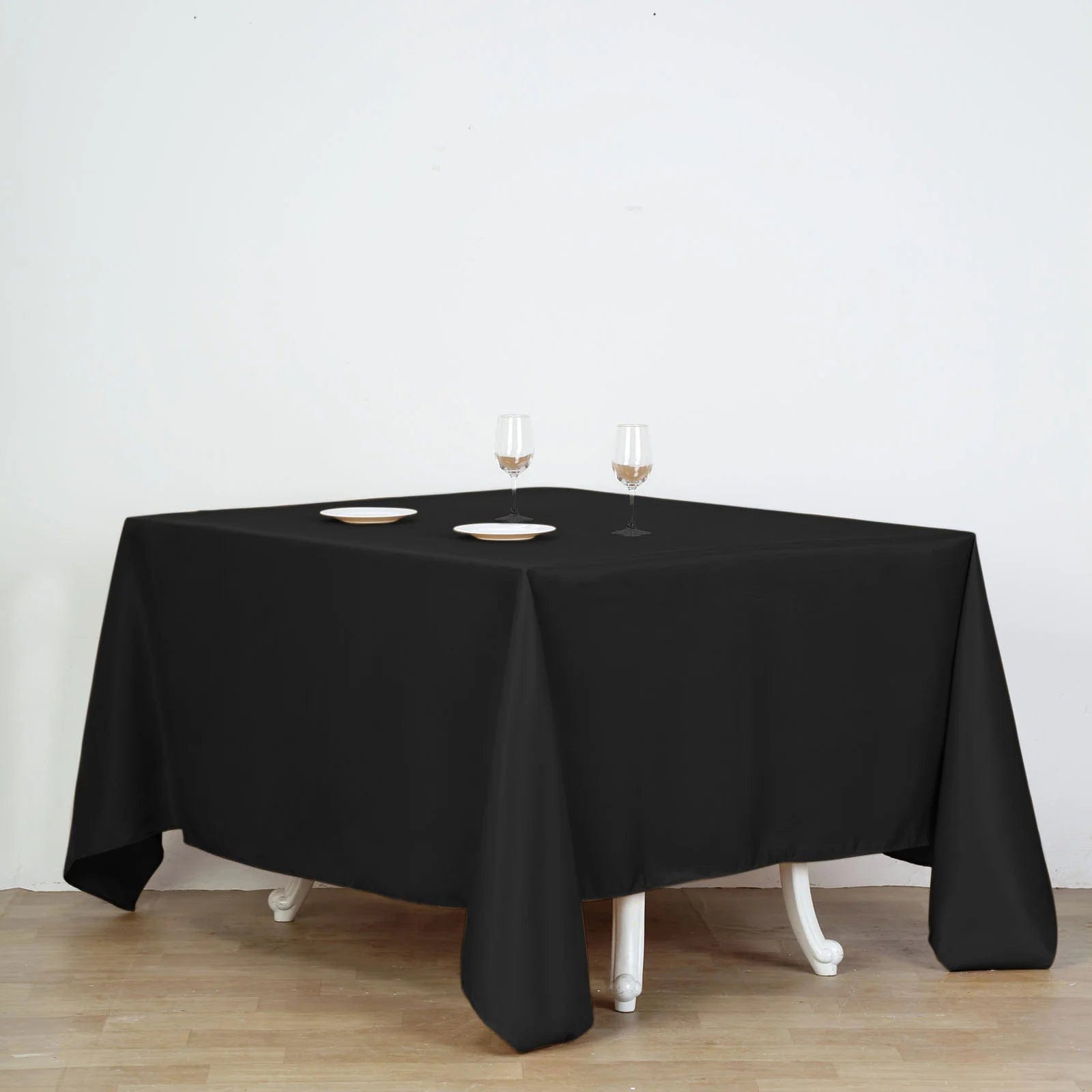 Premium 90 x 90 Inch Polyester Square Tablecloth - Wrinkle & Stain Resistant - Perfect for Dining Tables, Parties, Weddings & Outdoor Events