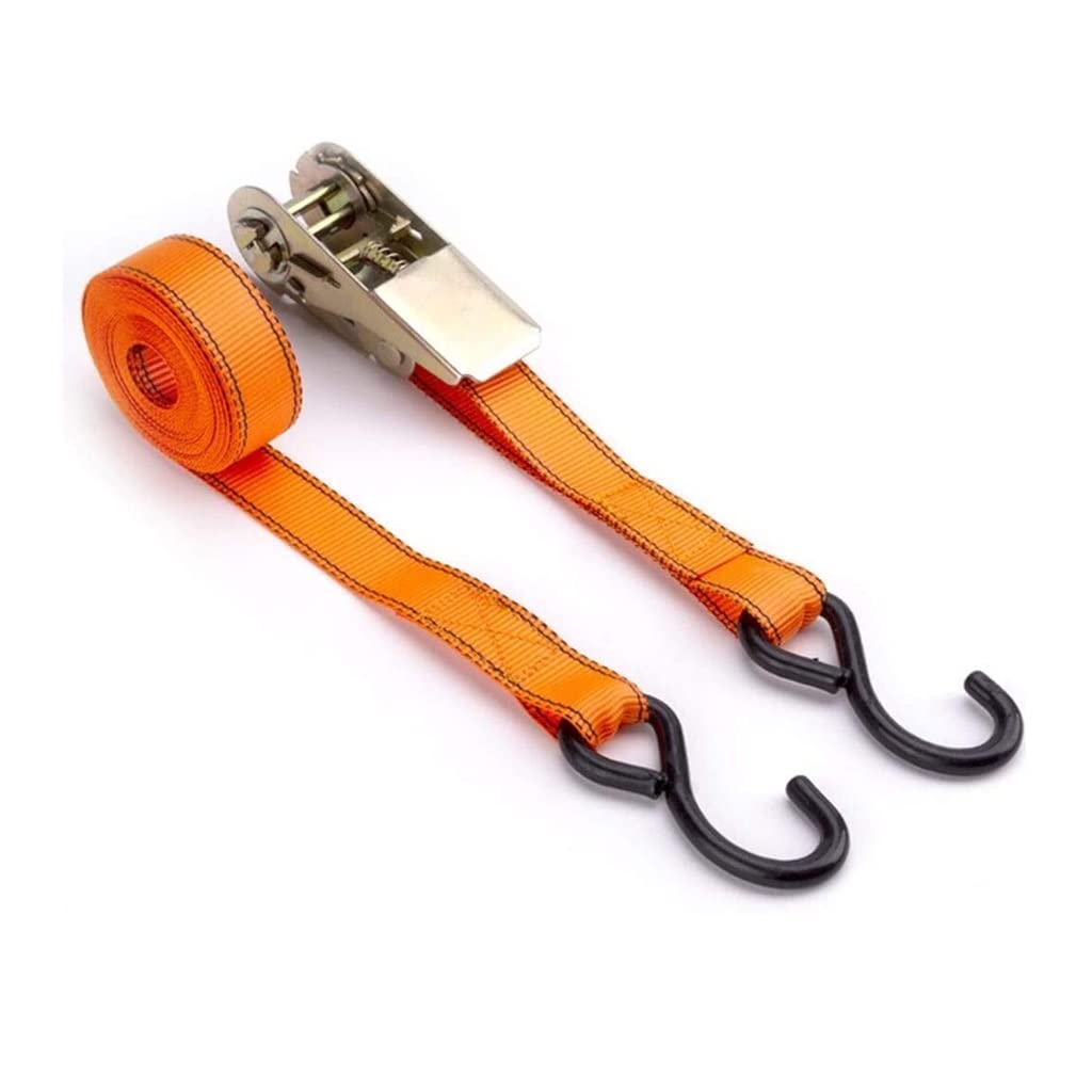 Heavy Duty 992 Lbs Ratchet Tie Down Straps - 1 Inch Wide Nylon Webbing Straps for Cargo Securing, Truck Bed, Motorcycle, ATV & Boat Transport - Durable Lashing Straps for Road Trips & Off-Road Adventures