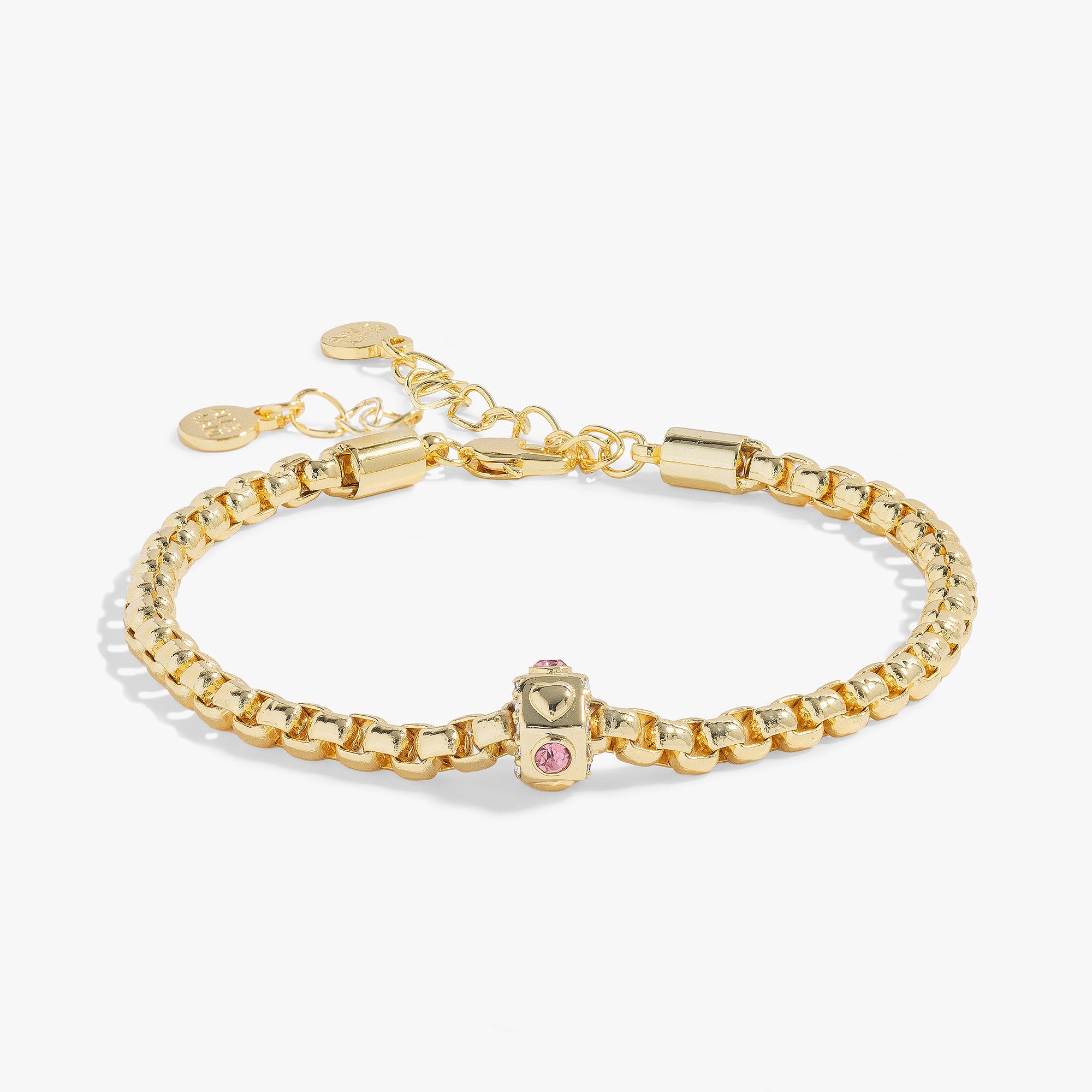 Heart and Crystal Chain Bracelet for Women - Elegant Adjustable Beaded Wrist Jewelry - Perfect for Valentine's Day, Anniversary, Birthday Gifts & Everyday Wear