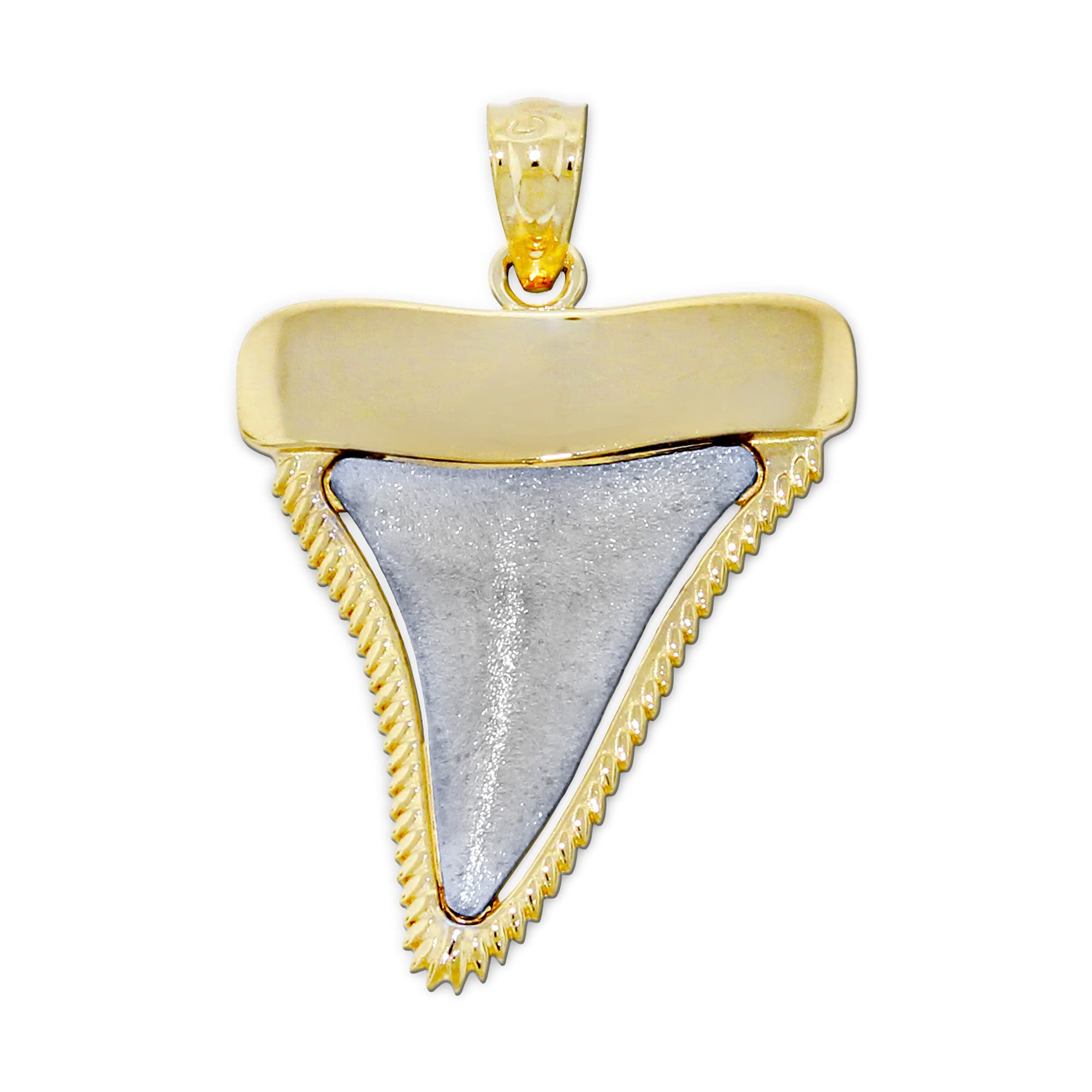 10K Solid Gold Shark Tooth Pendant Necklace - Durable & Hypoallergenic Shark Tooth Jewelry for Men & Women - Perfect for Beach Parties, Gifts & Everyday Wear