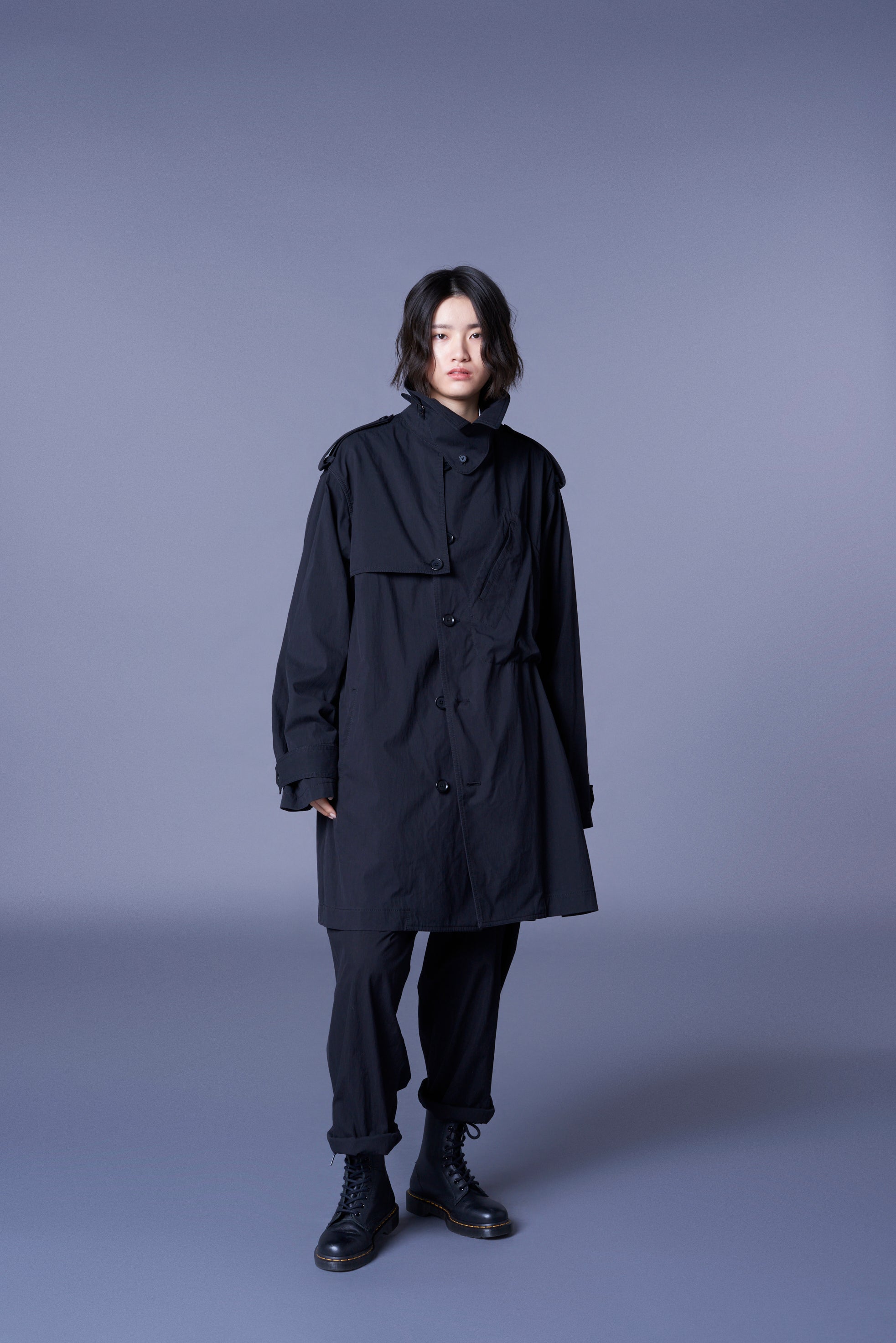 Waterproof Cotton Nylon Oxford Trench Coat with Fleece Lined Pockets - Windproof Winter Jacket for Men & Women | Perfect for Outdoor Activities, Commuting & Travel