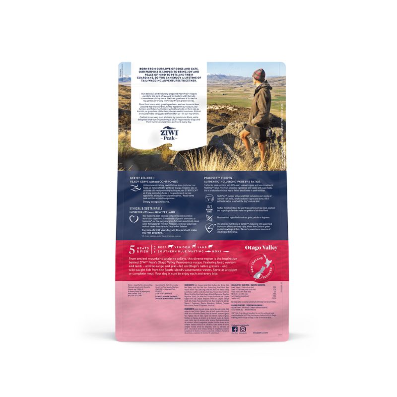 Ziwi Peak Otago Valley Air-Dried Dog Food - 140g | Grain-Free, High-Protein, Natural Ingredients for Small & Large Breeds | Perfect for Travel, Training & Daily Meals