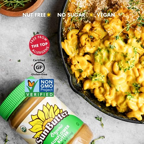 Organic Sunflower Butter 16oz - Roasted Seed Spread for Sandwiches, Baking & Snacks