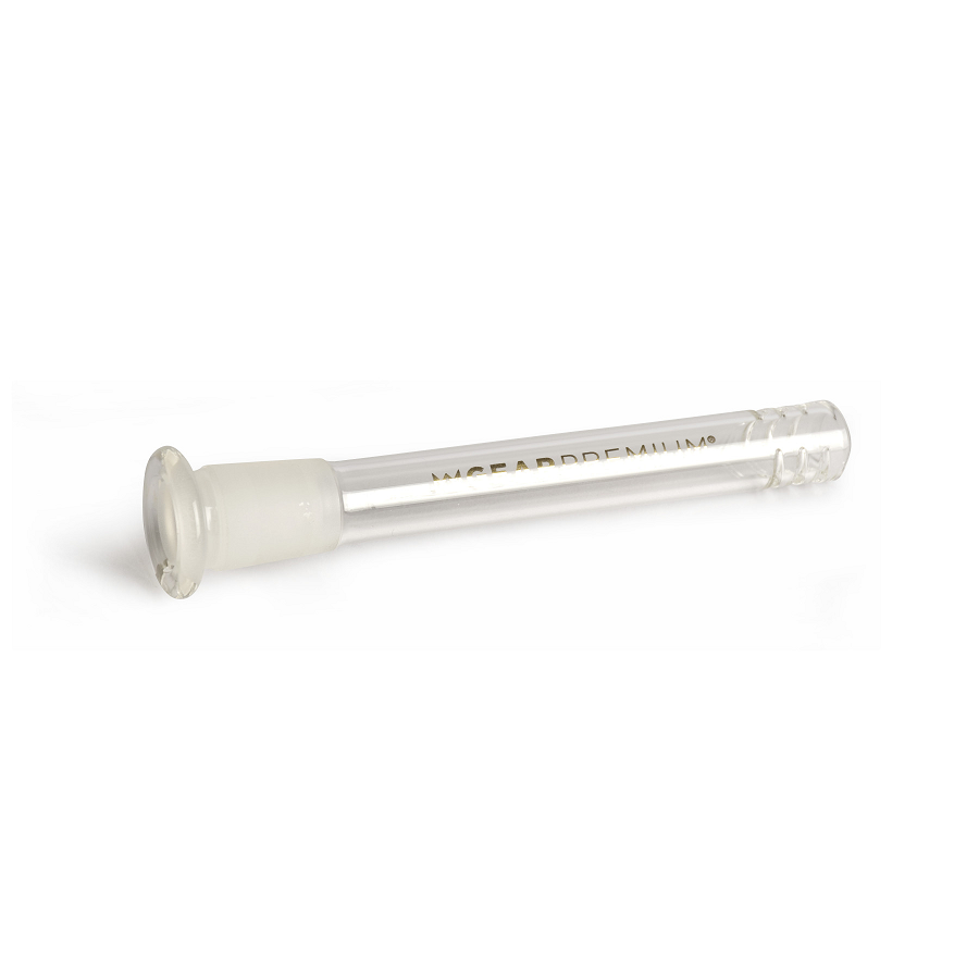Premium 19mm Male to 14mm Female Glass Adapter Stem - Clear Glass Connector for Bongs, Dab Rigs & Water Pipes - Perfect for Customizing Your Smoking Setup