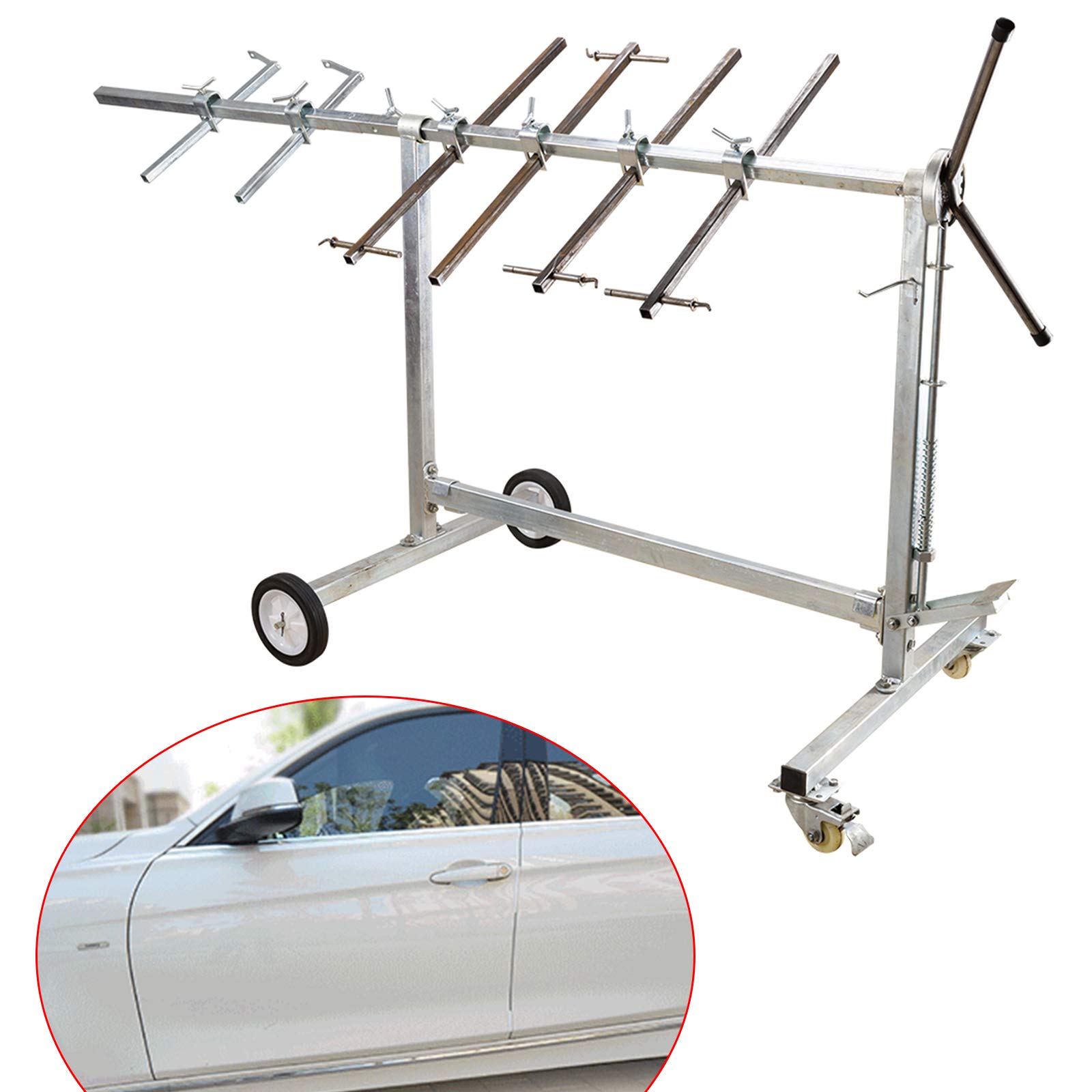 LYNICESHOP Adjustable Car Body Paint Rack - Auto Body Shop Door Hanger, Painting Stand & Fender Holder for Professional Car Repair and DIY Projects | Perfect for Auto Body Shops, Home Garages, and Vehicle Restoration
