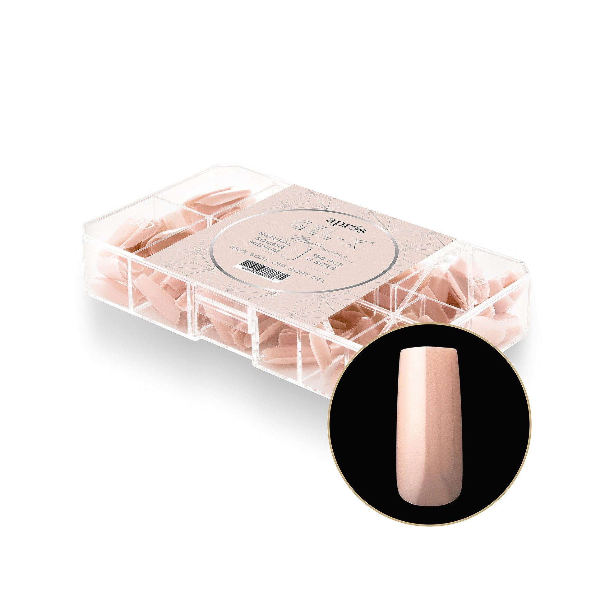 Apres Neutrals Extension Tips 150PCS - Professional Acrylic Nail Tips for Salon & Home Manicure - Perfect for Gel, Dip Powder & Acrylic Nail Extensions - Natural Nail Look for Everyday Wear & Special Occasions