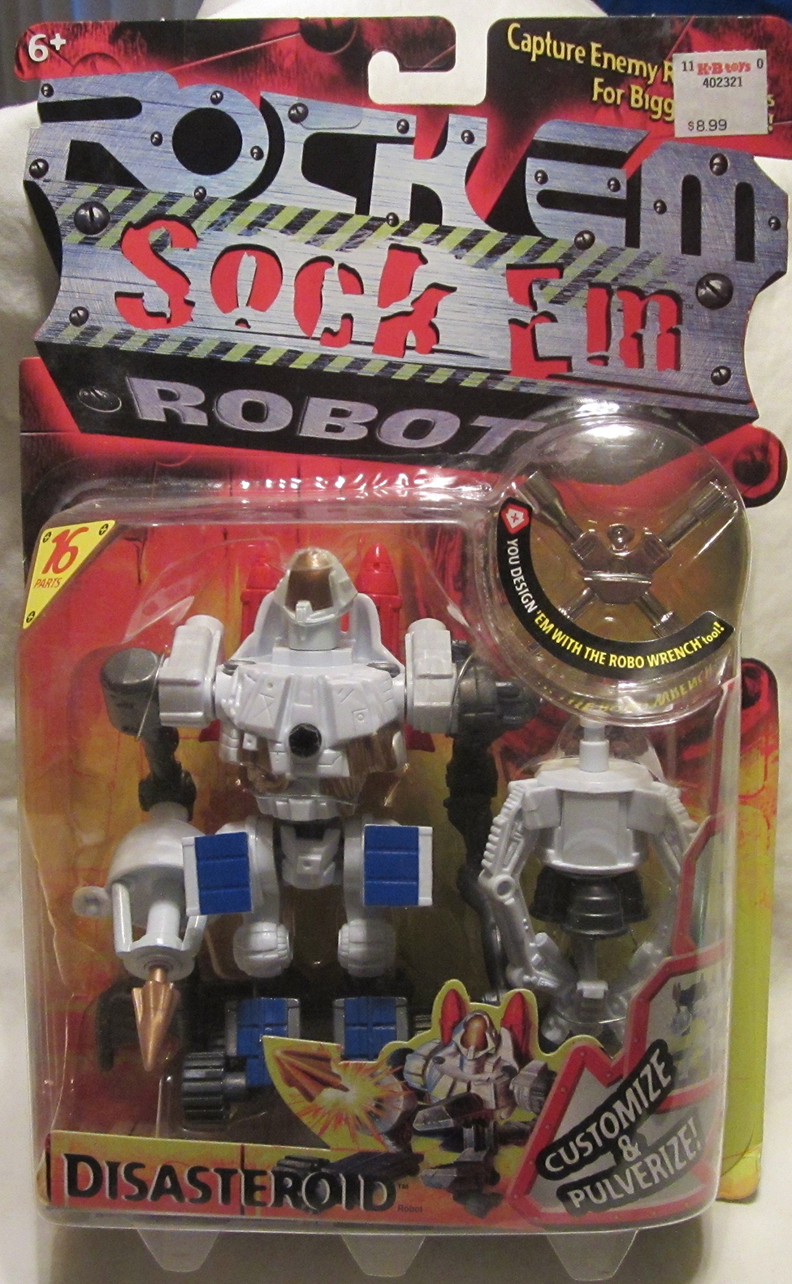 Rock 'Em Sock 'Em Robots Disasteroid Action Figure - Classic Boxing Game Toy for Kids & Collectors - Perfect for Playtime, Gifts, and Nostalgic Fun