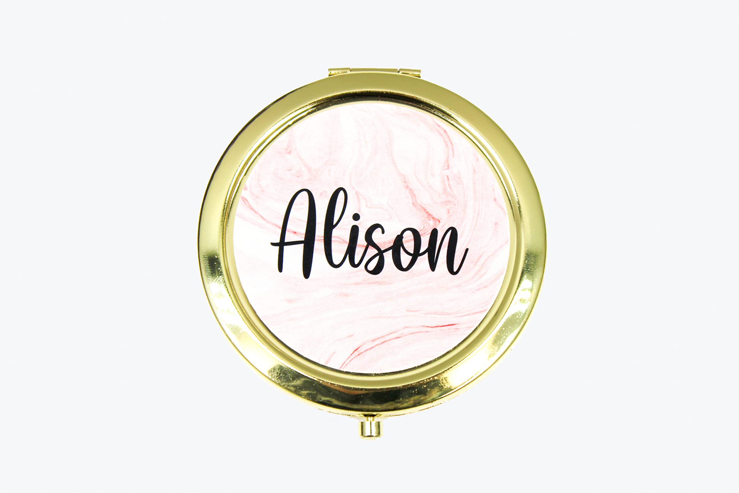 Personalized Compact Mirror for Bridesmaids - Elegant Gold Pocket Mirror, Unique Bridesmaid Gift, Bachelorette Party & Bridal Shower Favors - Perfect for Weddings, Travel & Everyday Touch-Ups