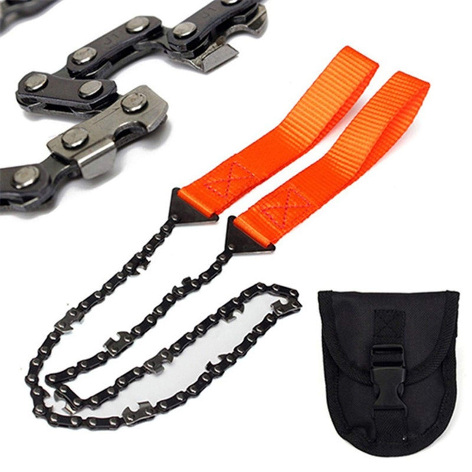 BOEYAA Portable Hand Zipper Saw - Manganese Steel Camping Saw with 11 Teeth | Compact Folding Saw for Outdoor Survival, Wood Cutting, Logging & Emergency Escape | Perfect for Camping, Hiking, Hunting & Bushcraft