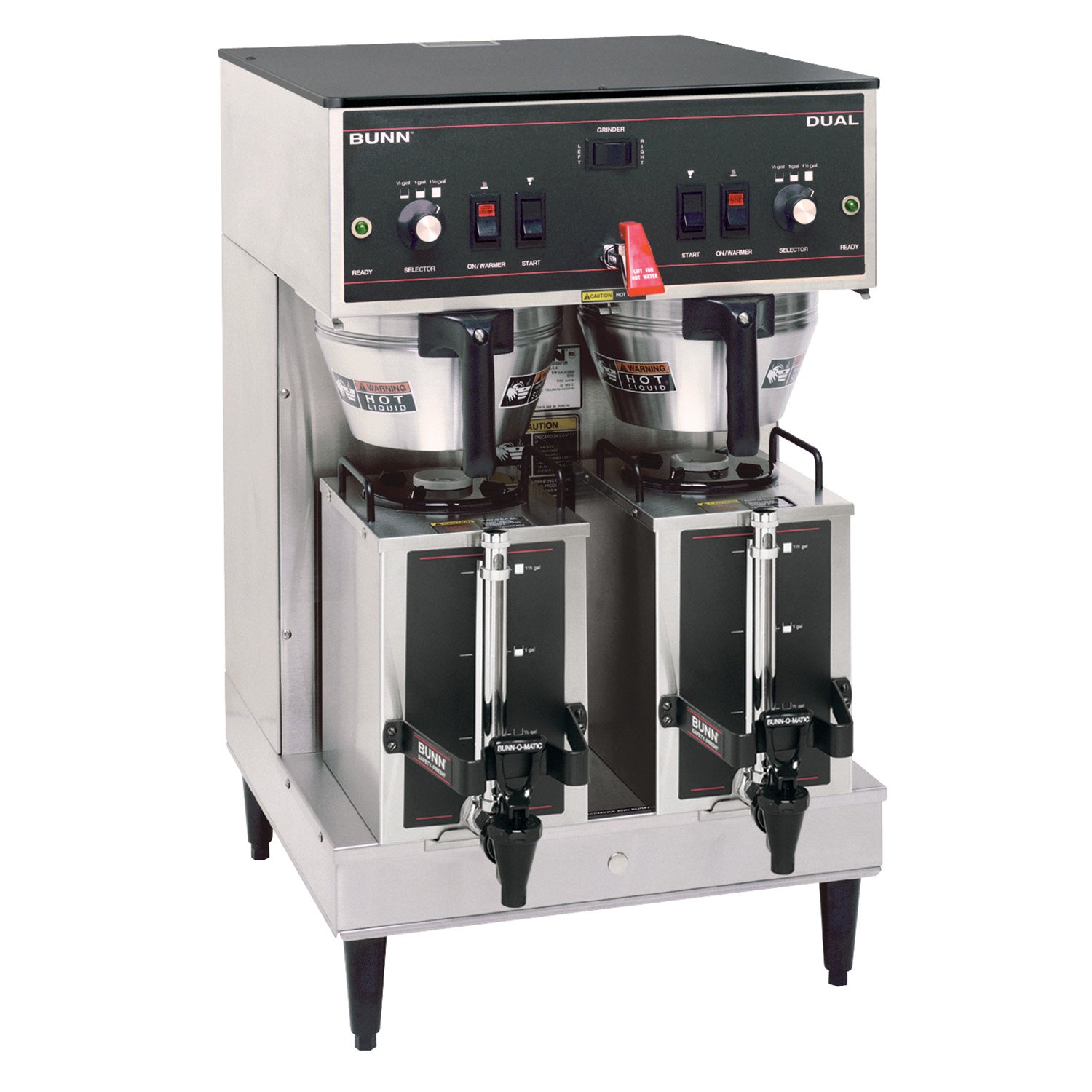 BUNN 20900.0011 Commercial Dual Satellite Coffee Brewer with 1.5-Gallon Portable Server - Perfect for Offices, Restaurants, and Catering Events